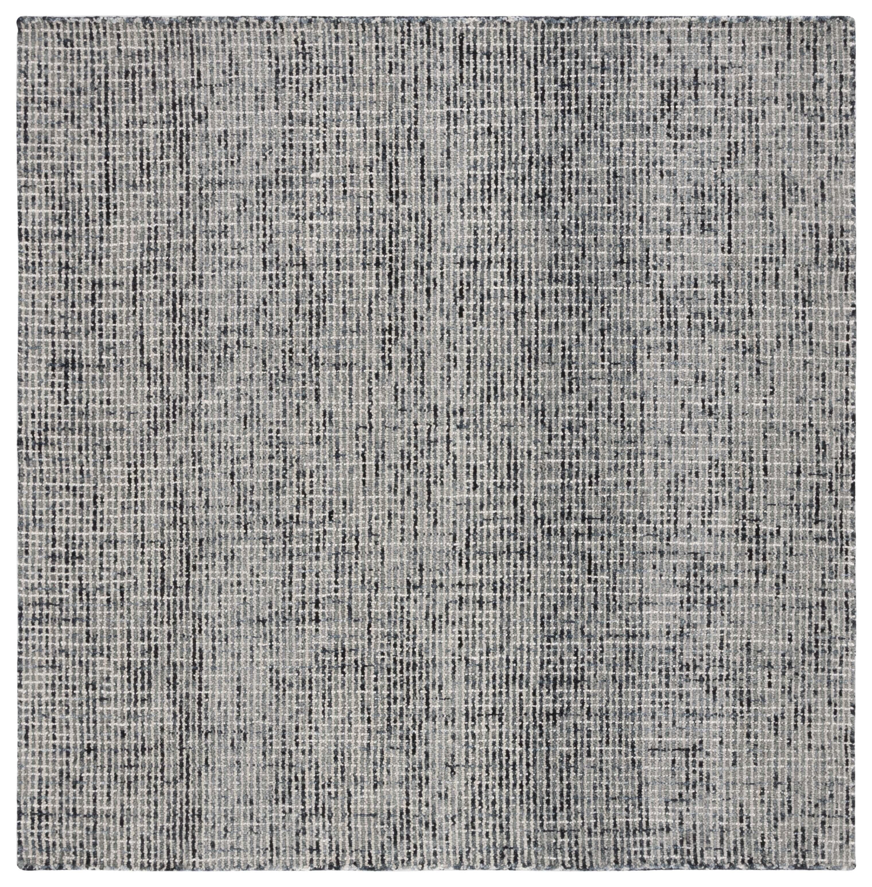 Abstract ABT468 Handmade Indoor Area Rug - Dark Gray/Ivory - 6'x6' - Safavieh