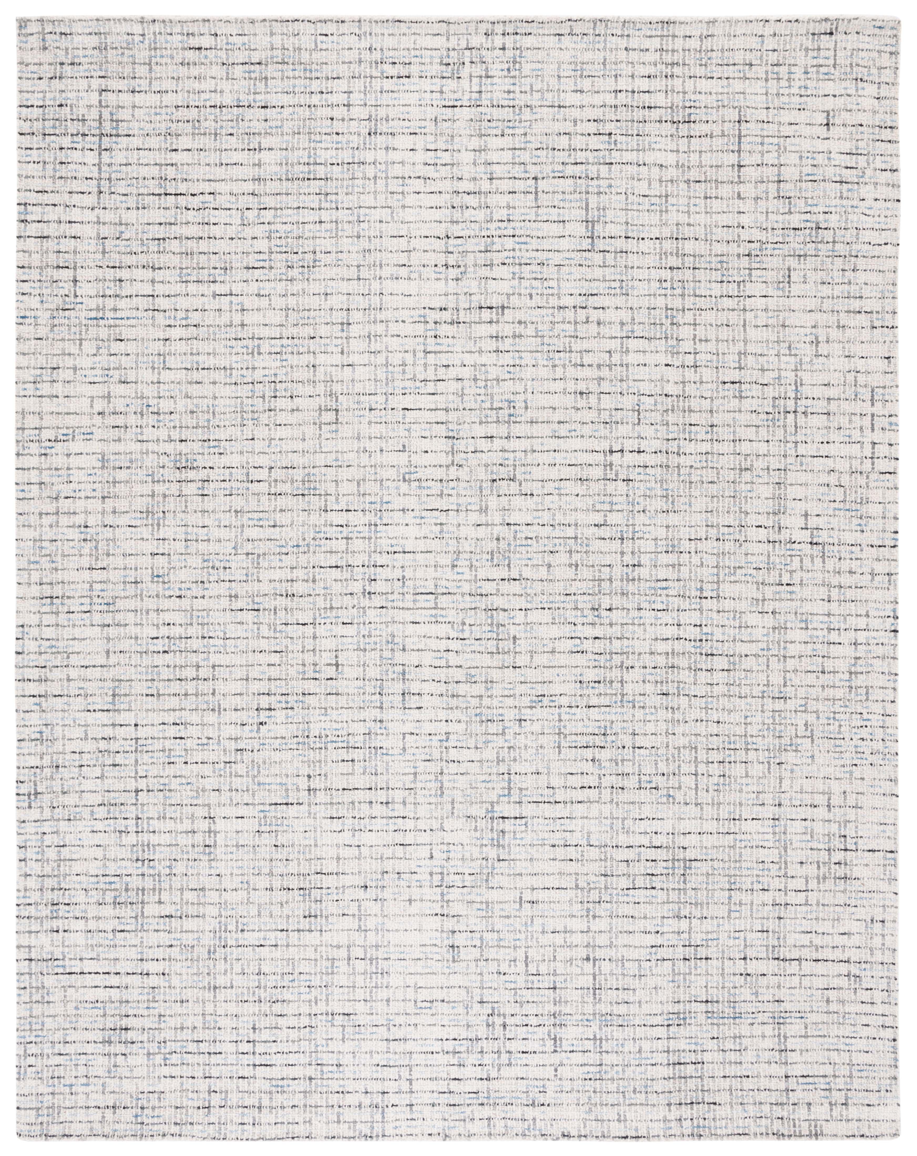 SAFAVIEH Abstract Delia Geometric Wool Area Rug, Grey/Ivory, 9' x 12'