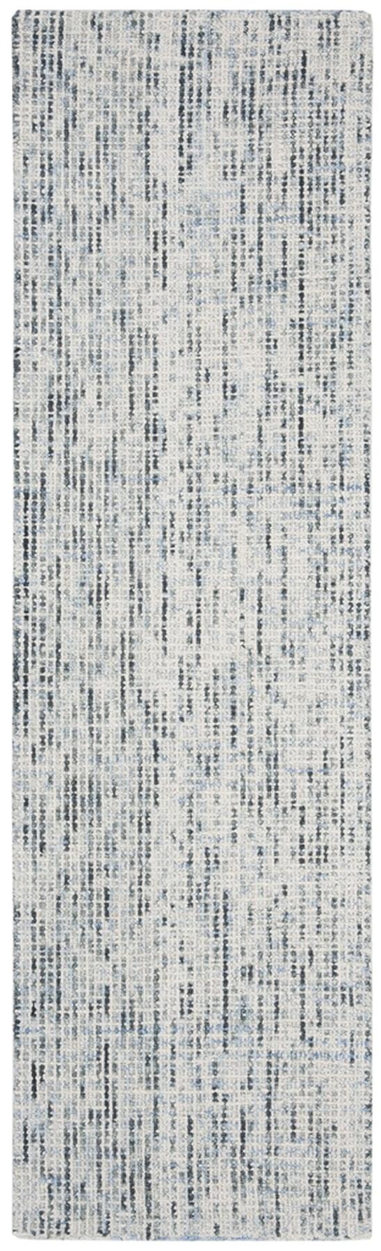 SAFAVIEH Abstract Delia Geometric Wool Runner Rug, Blue/Charcoal, 2'3" x 6'