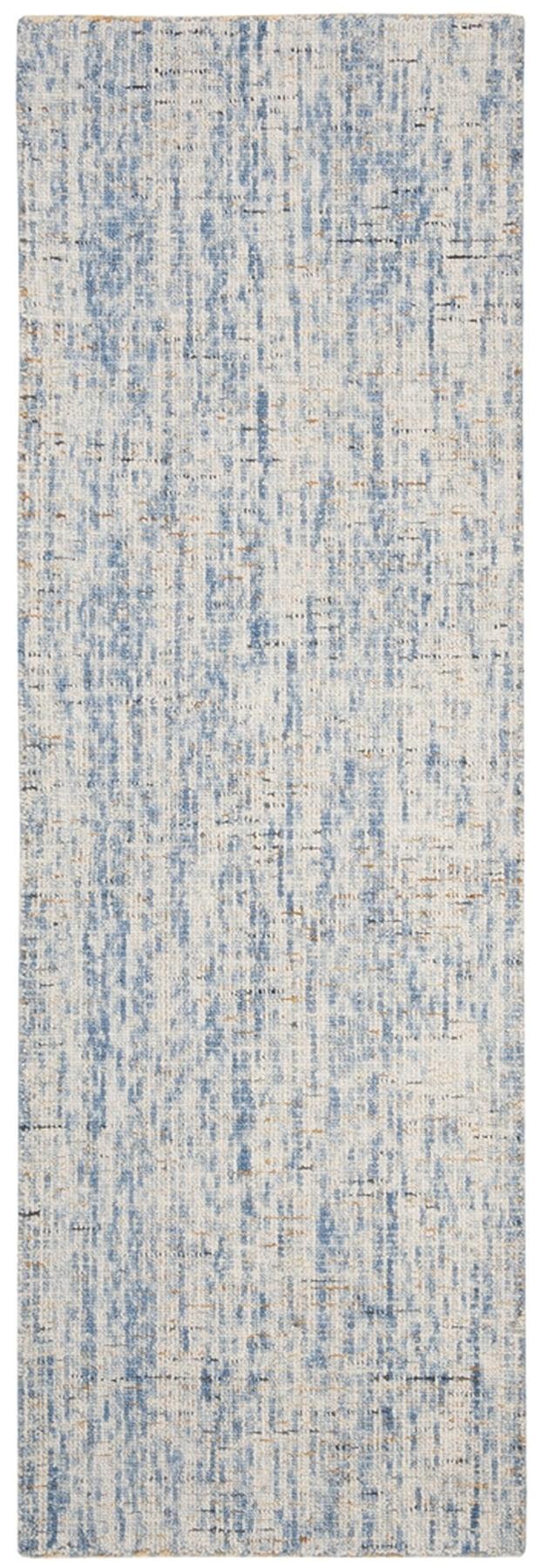 Abstract ABT468 Handmade Indoor Runner - Dark Blue/Rust - 2'-3"x12' - Safavieh