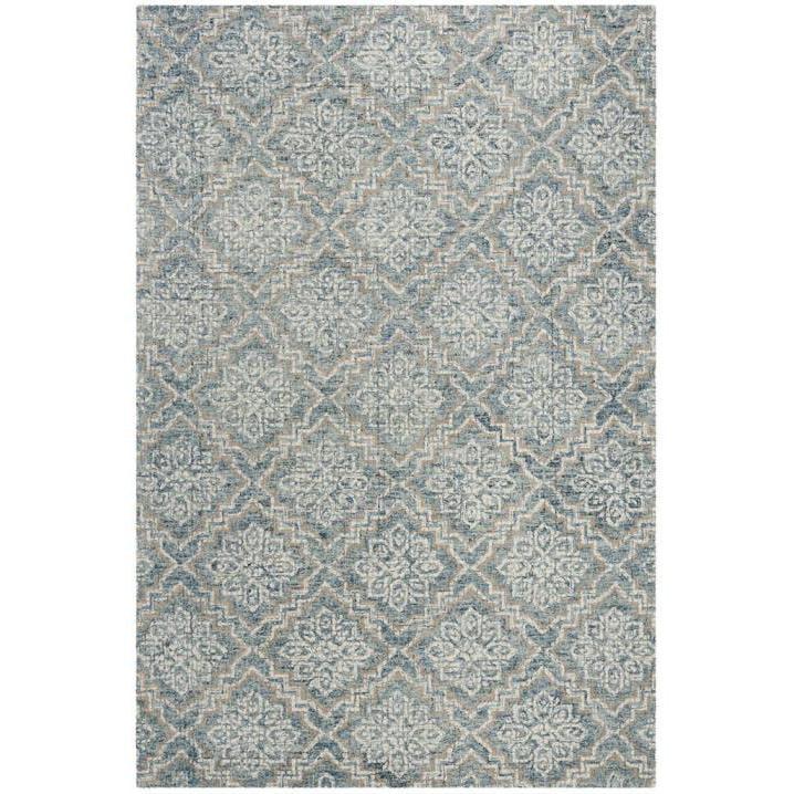 Abstract ABT201 Handmade Indoor Area Rug - Blue/Grey - 9'x12' - Safavieh