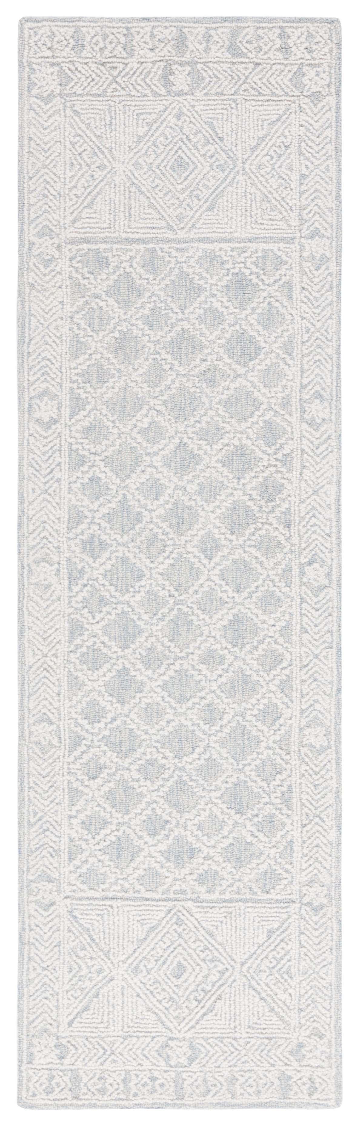 Abstract ABT466 Hand Tufted Indoor Runner Rug - Blue/Ivory - 2'3"x8' - Safavieh