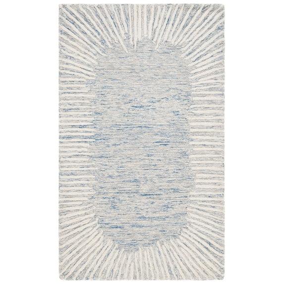 Abstract ABT478 Hand Tufted Area Rug - Blue/Ivory - 3'x5' - Safavieh .