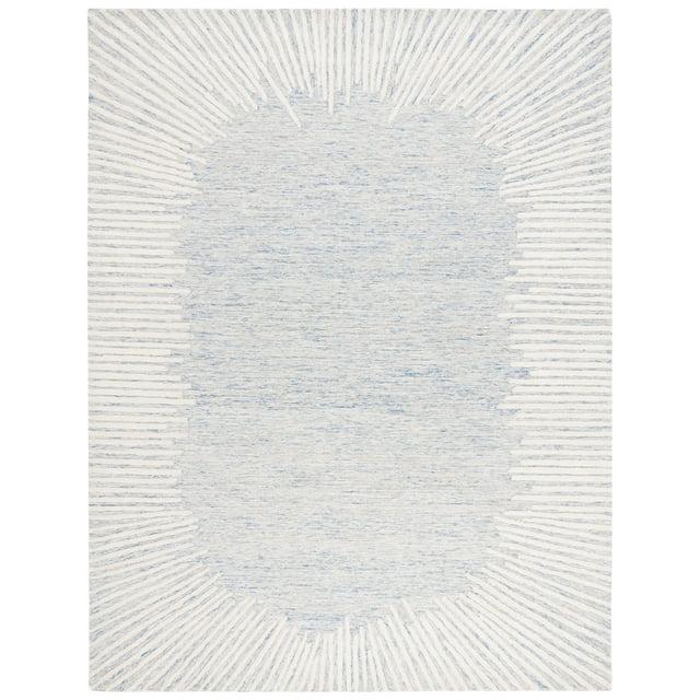 Abstract ABT478 Hand Tufted Area Rug - Blue/Ivory - 8'x10' - Safavieh .