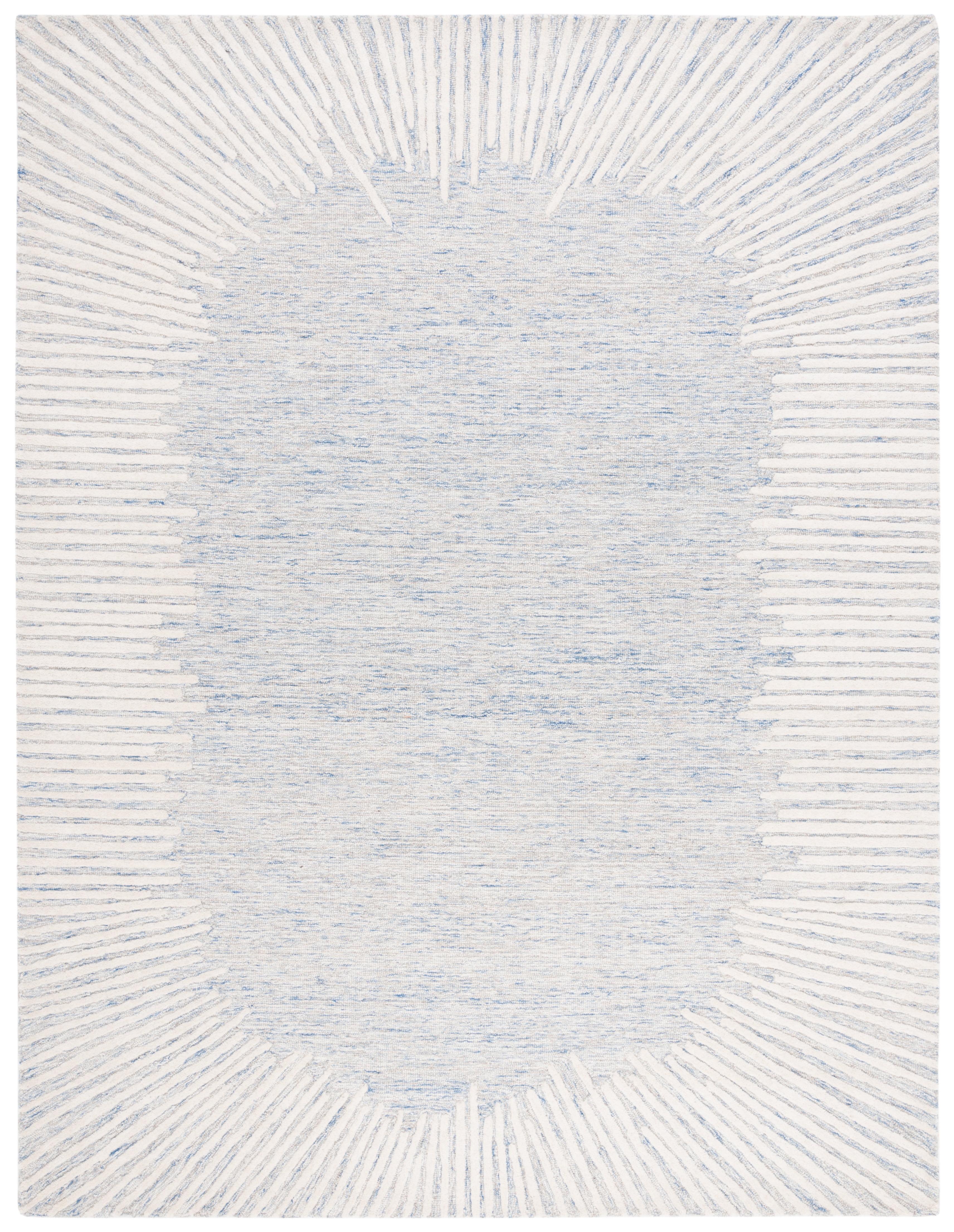 SAFAVIEH Abstract Frieda Radiate Area Rug, Blue/Ivory, 9' x 12'