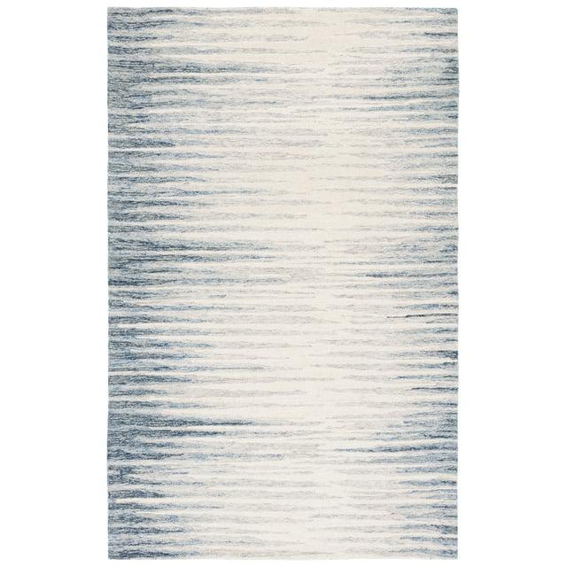 SAFAVIEH Abstract Greg Striped Area Rug, Ivory/Dark Blue, 5' x 8'