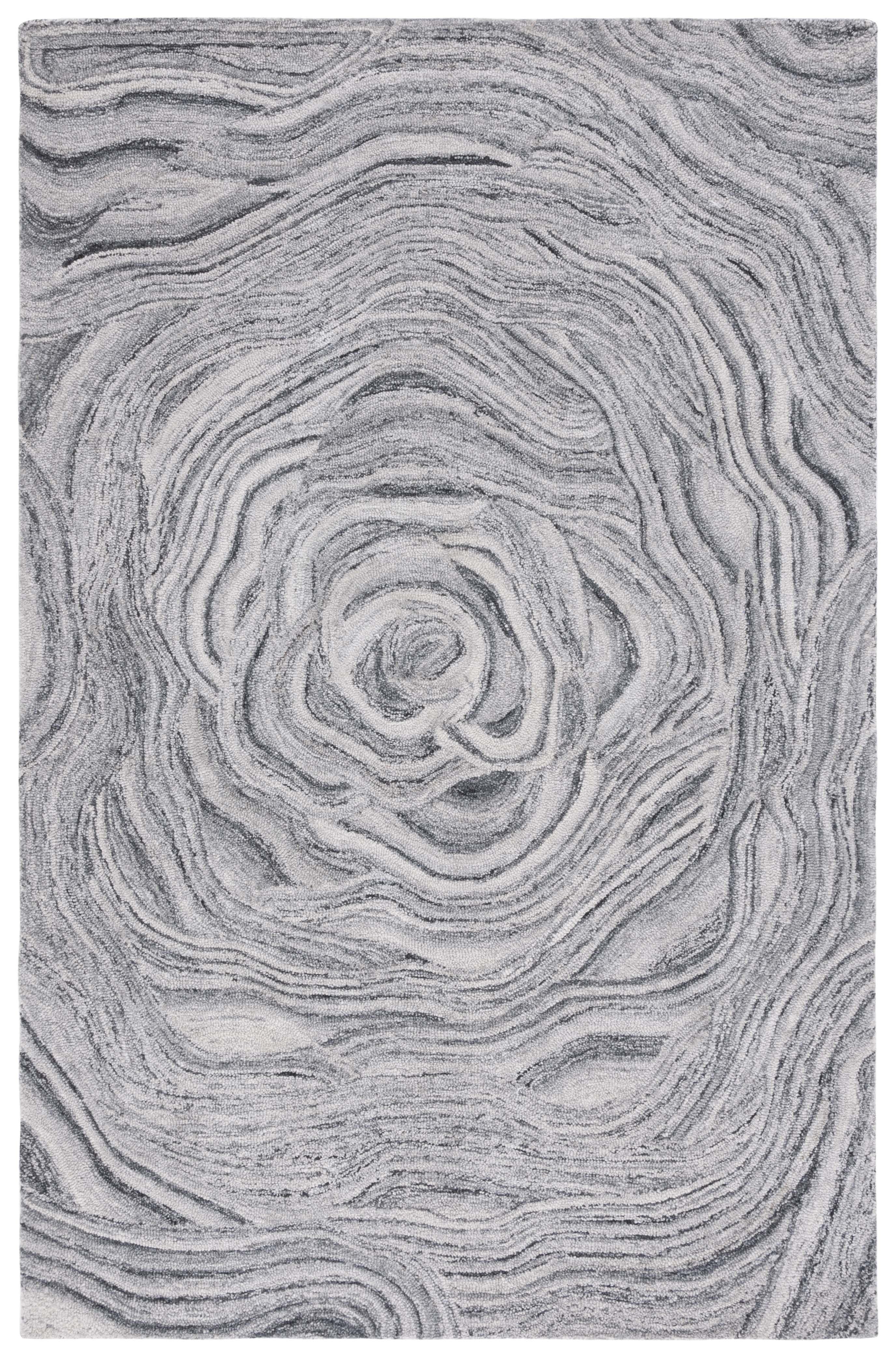 Abstract ABT148 Handmade Indoor Accent Rug - Dark Grey/Black - 3'x5' - Safavieh