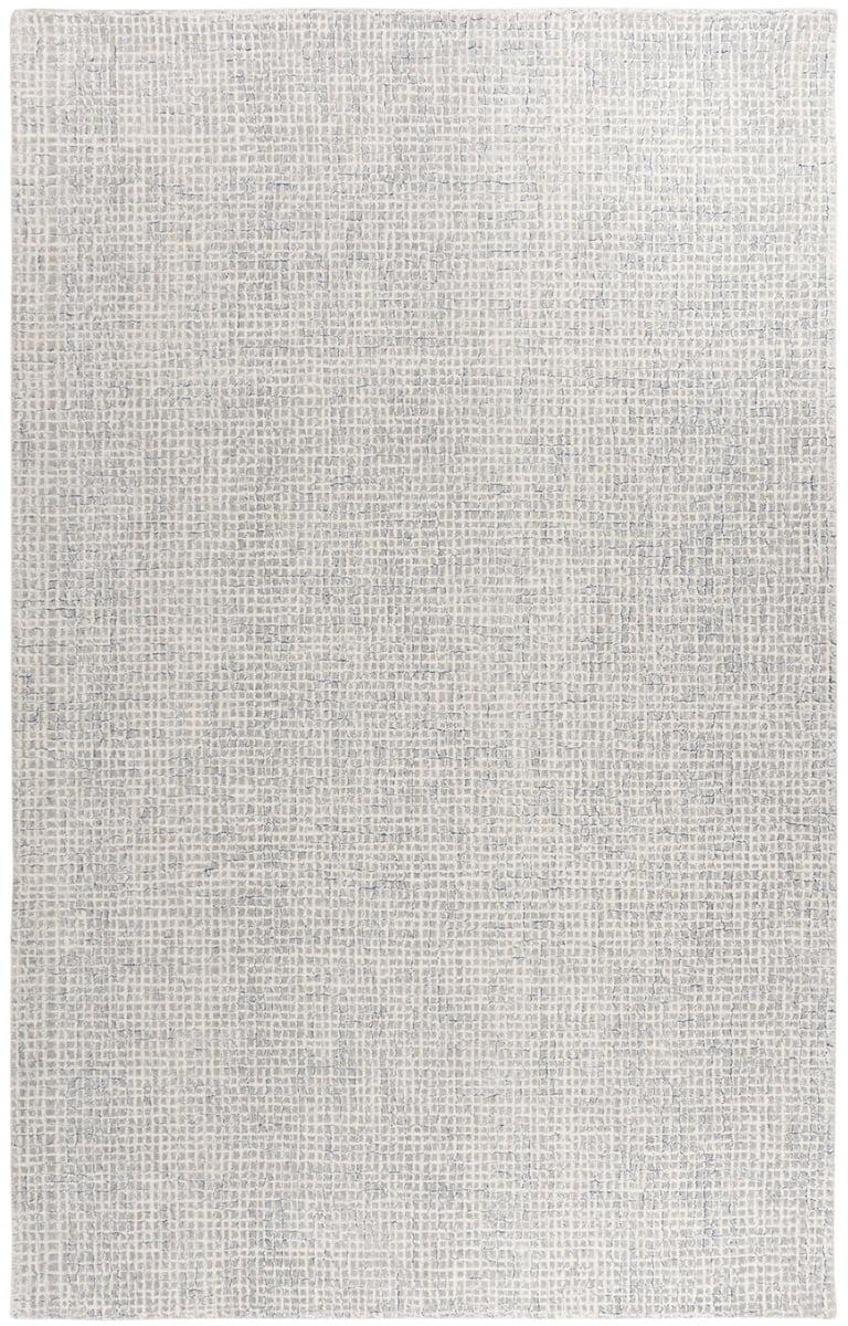 Handmade Tufted Abstract Wool & Viscose Rug, Blue, 10' x 14'