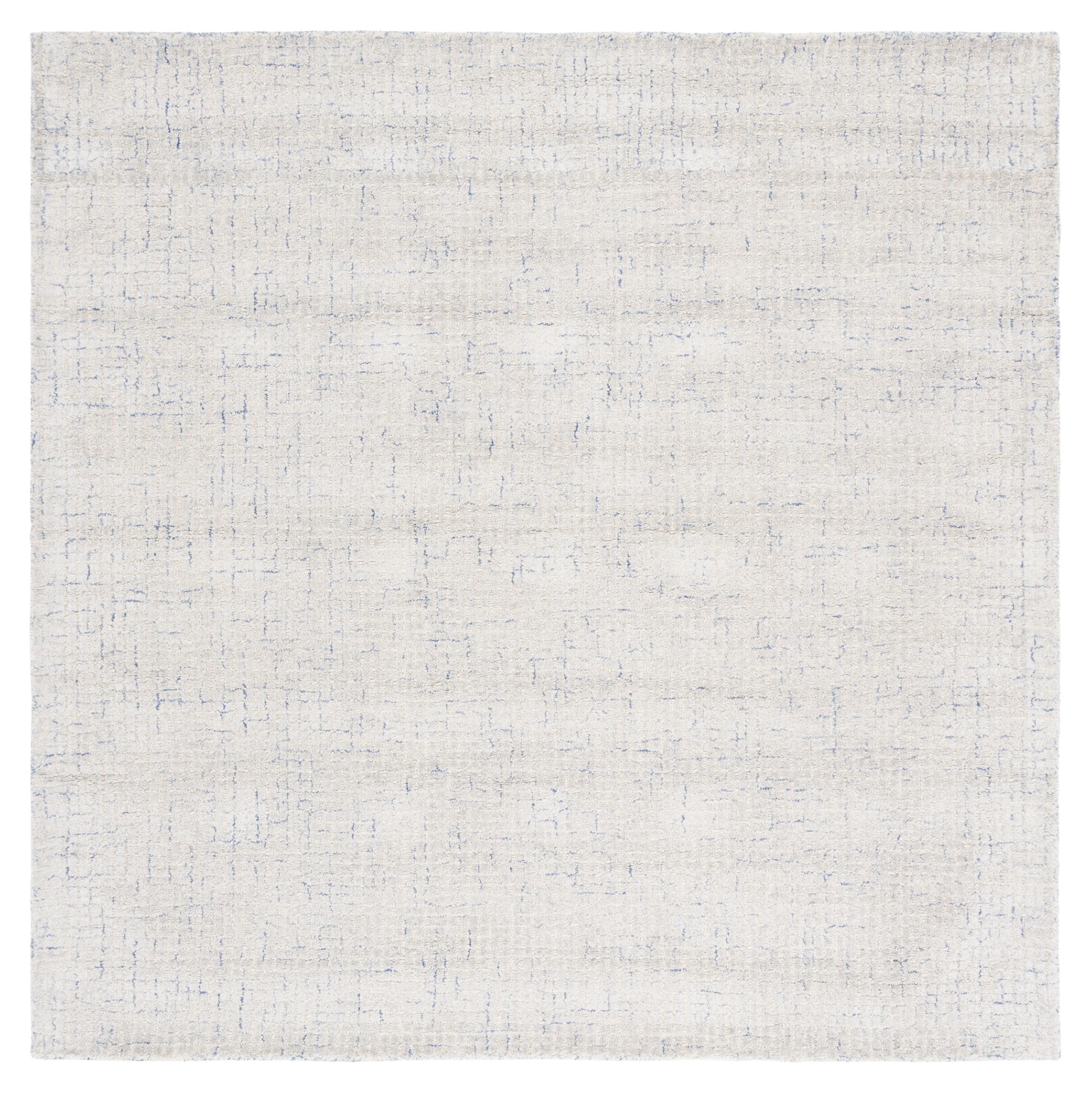 Abstract ABT469 Hand Tufted Area Rug - Silver/Blue - 6'x6' - Safavieh .