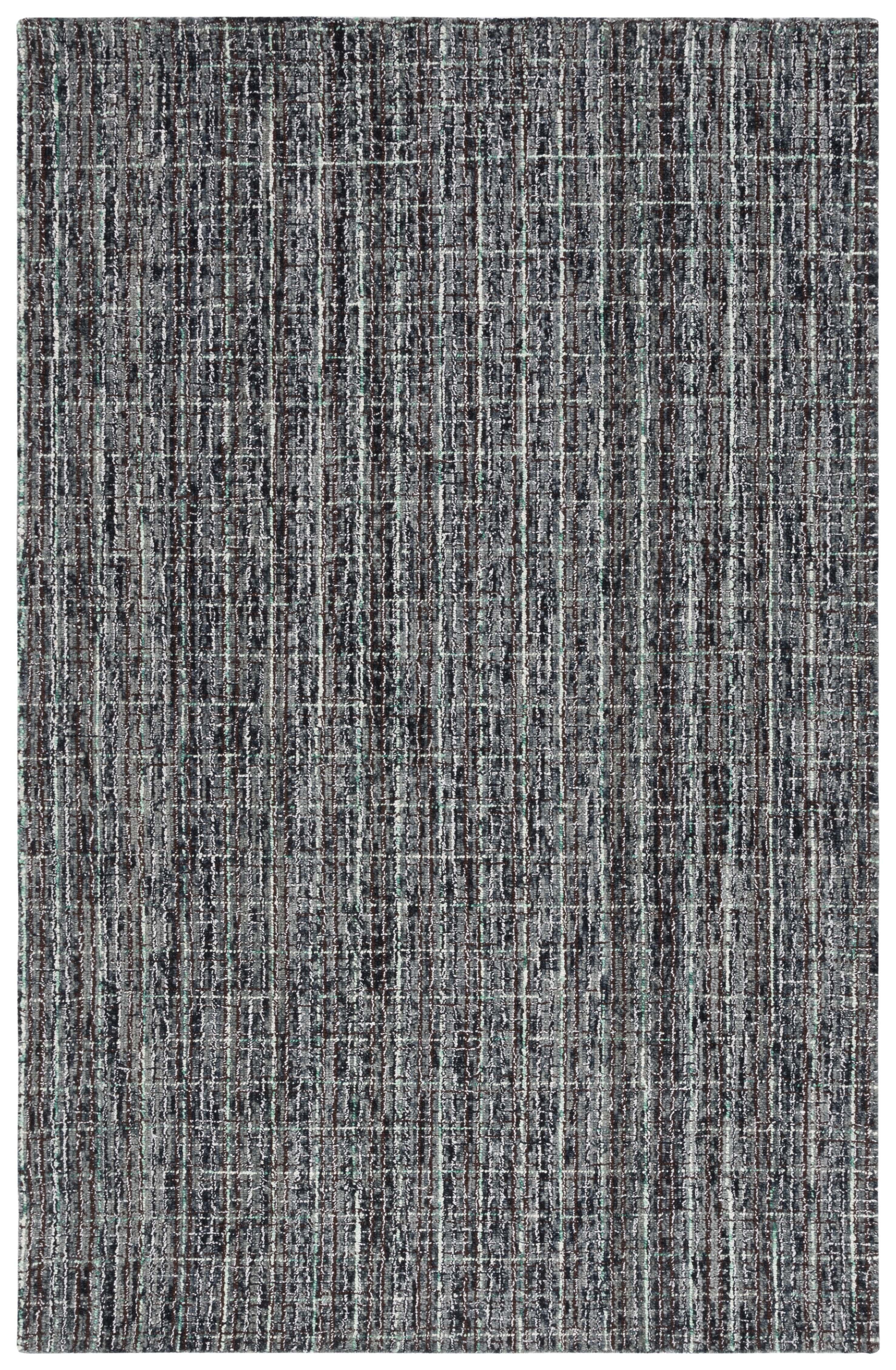 Handmade Abstract Gray Wool Square Area Rug - 4' x 6'