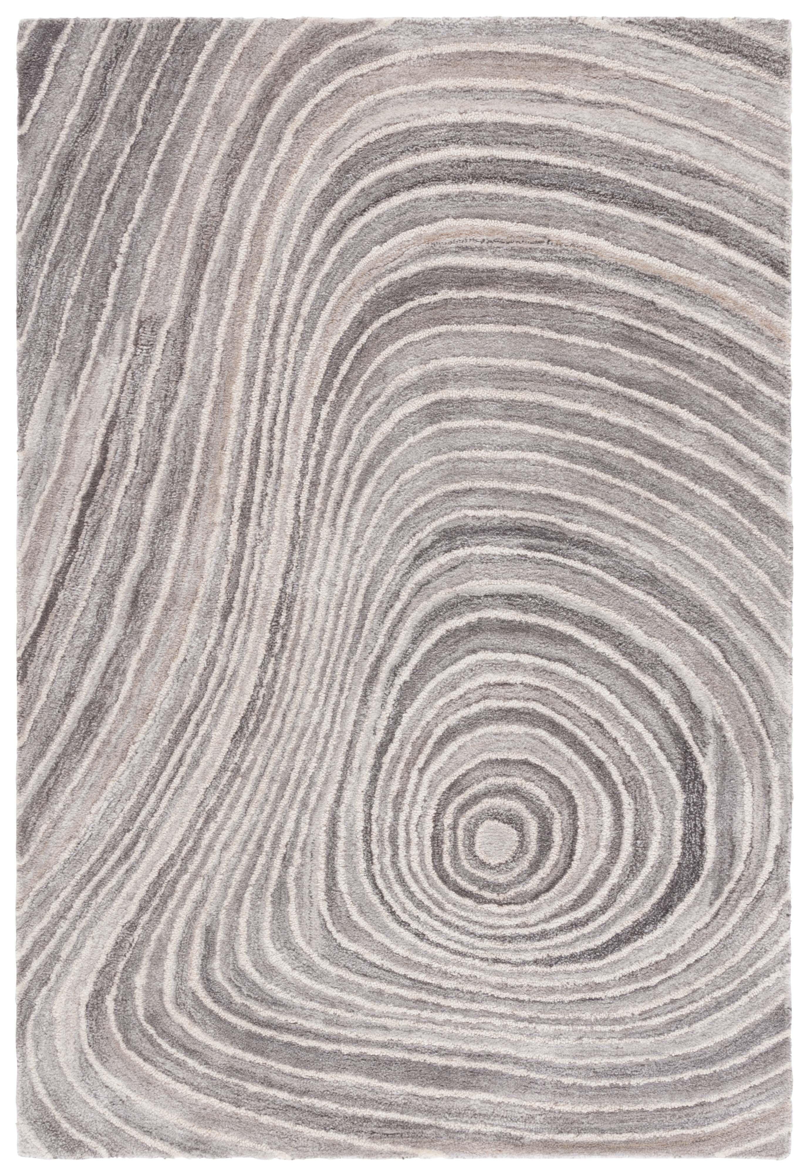 Abstract ABT153 Handmade Tufted Area Rug - Grey/Ivory - 5' X 8' - Safavieh