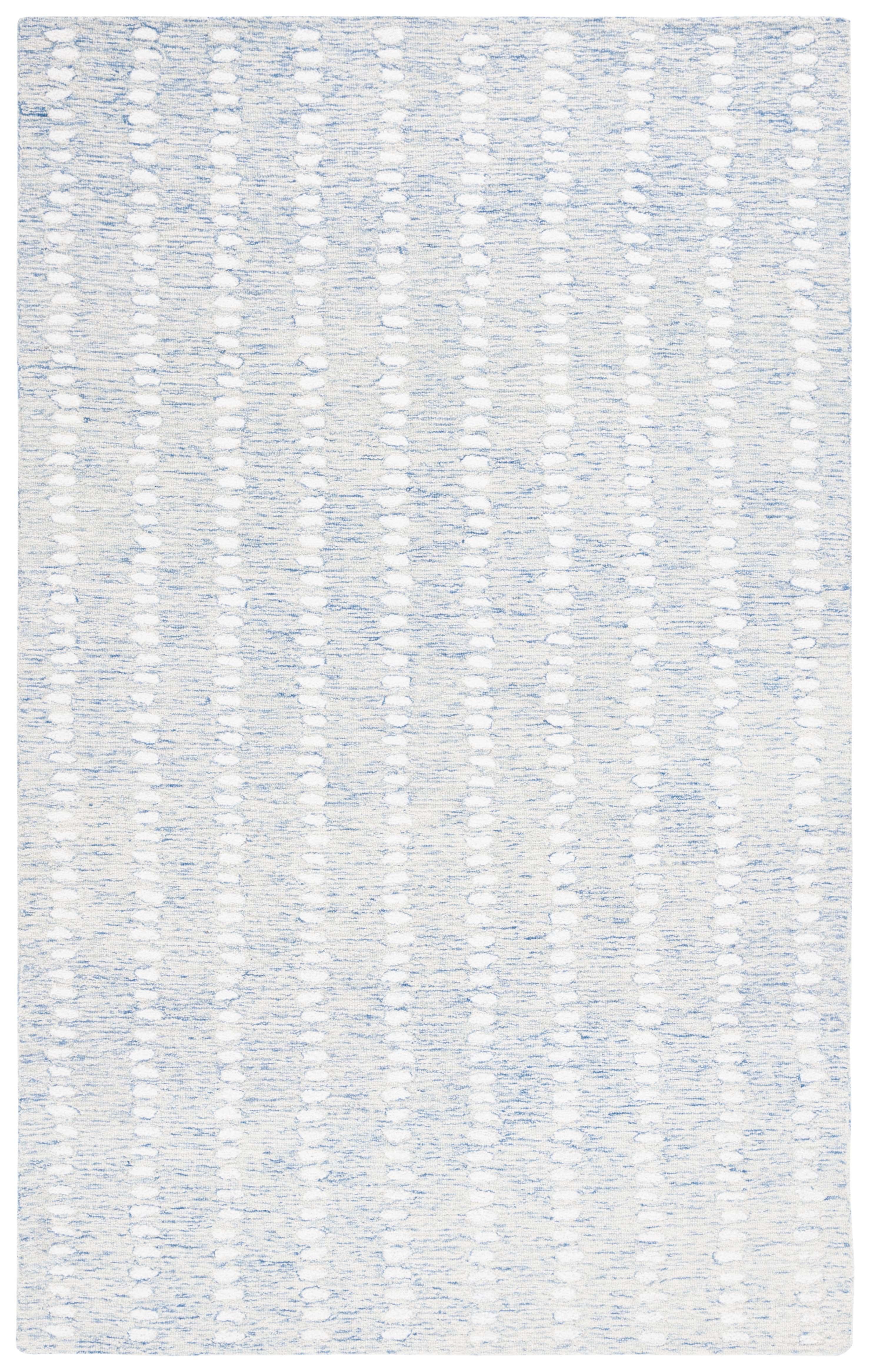 SAFAVIEH Abstract Madrid Striped Geometric Area Rug, Blue/Ivory, 3' x 5'