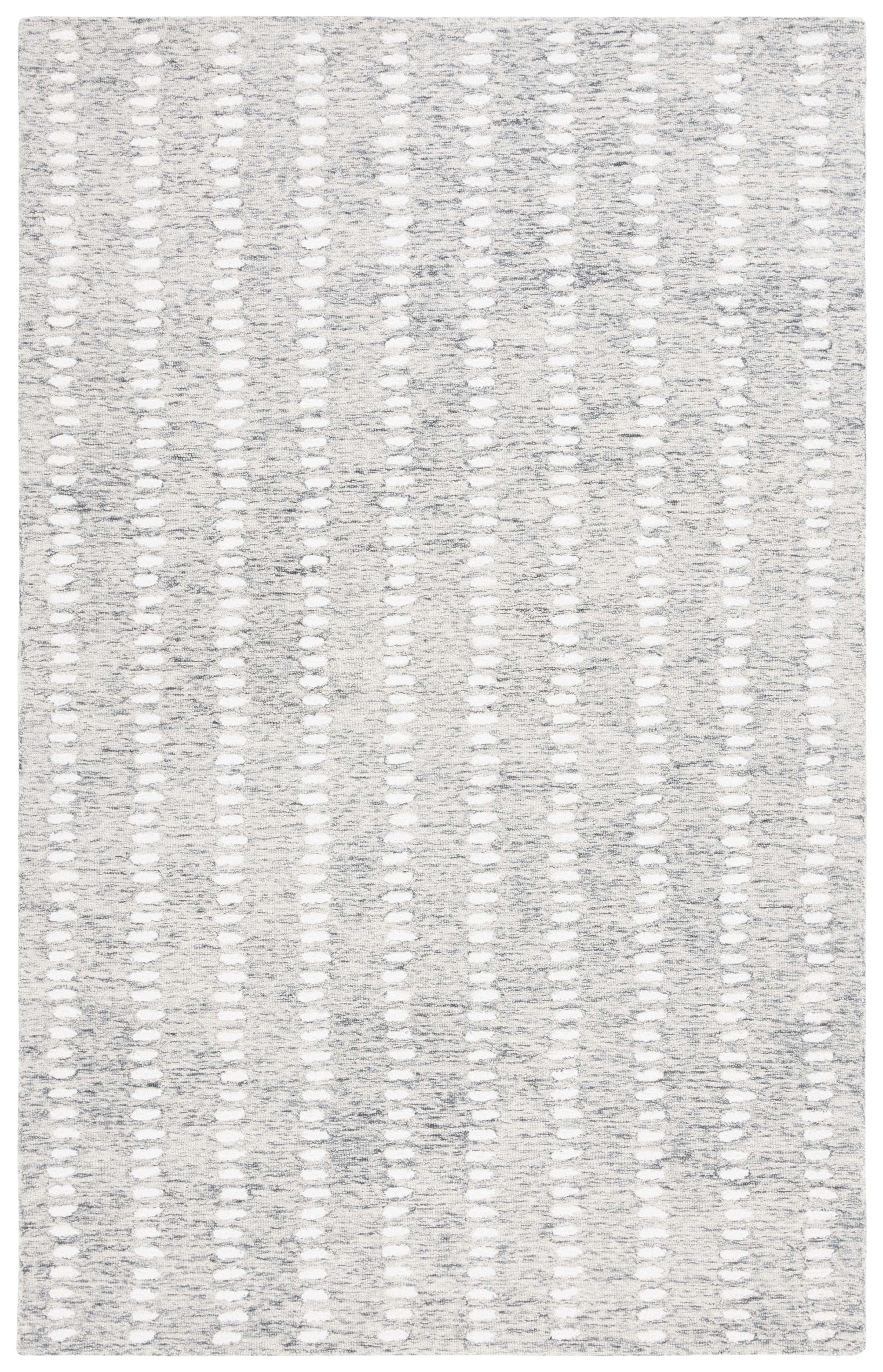 SAFAVIEH Abstract Madrid Striped Geometric Area Rug, Gray/Ivory, 3' x 5'