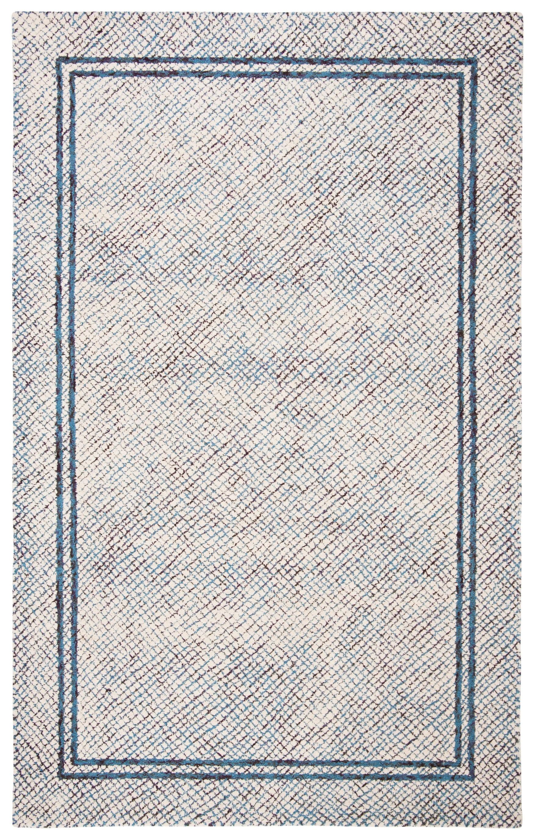 SAFAVIEH Abstract Millicent Geometric Wool Area Rug, Ivory/Navy, 10' x 14'