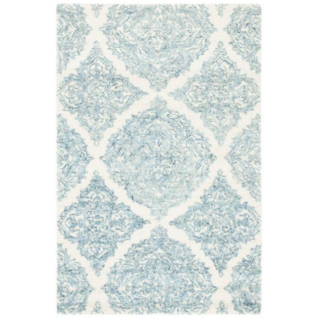 Abstract ABT346 Hand Tufted Accent Rug - Ivory/Blue - 2'x3' - Safavieh.