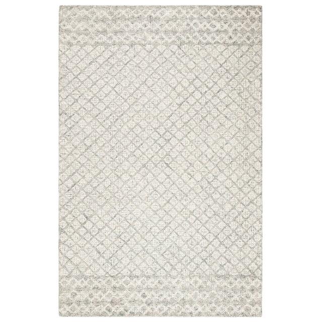 Abstract ABT203 Handmade Indoor Area Rug - Ivory/Grey - 8'x10' - Safavieh