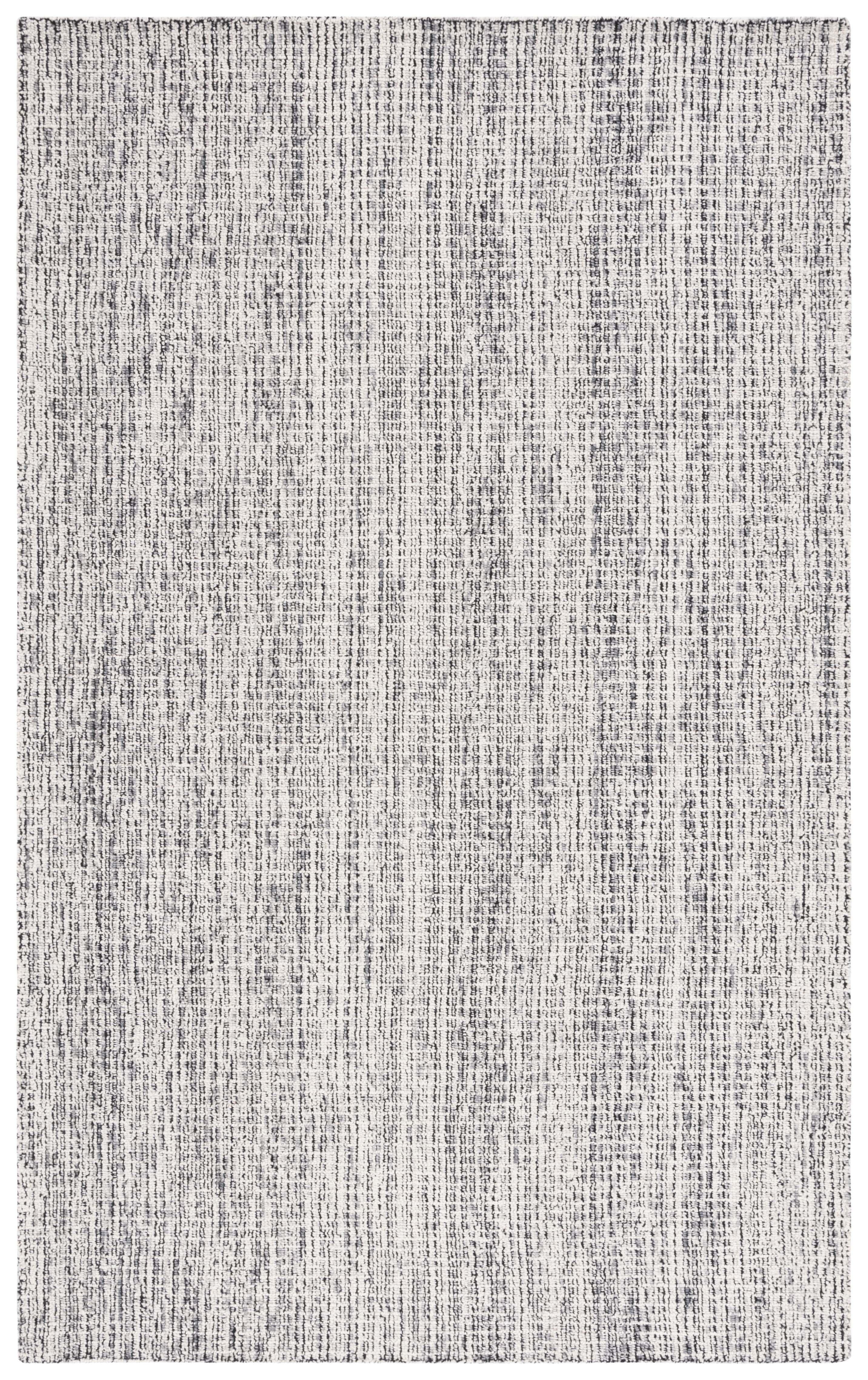 Handmade Tufted Wool Abstract Gray Area Rug, 6' x 9'