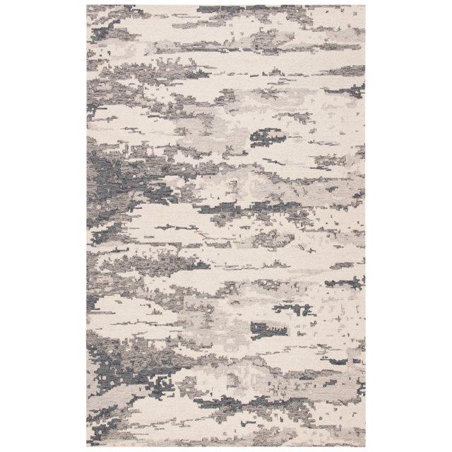 Abstract ABT465 Handmade Indoor Accent Rug - Charcoal/Ivory - 3'x5' - Safavieh