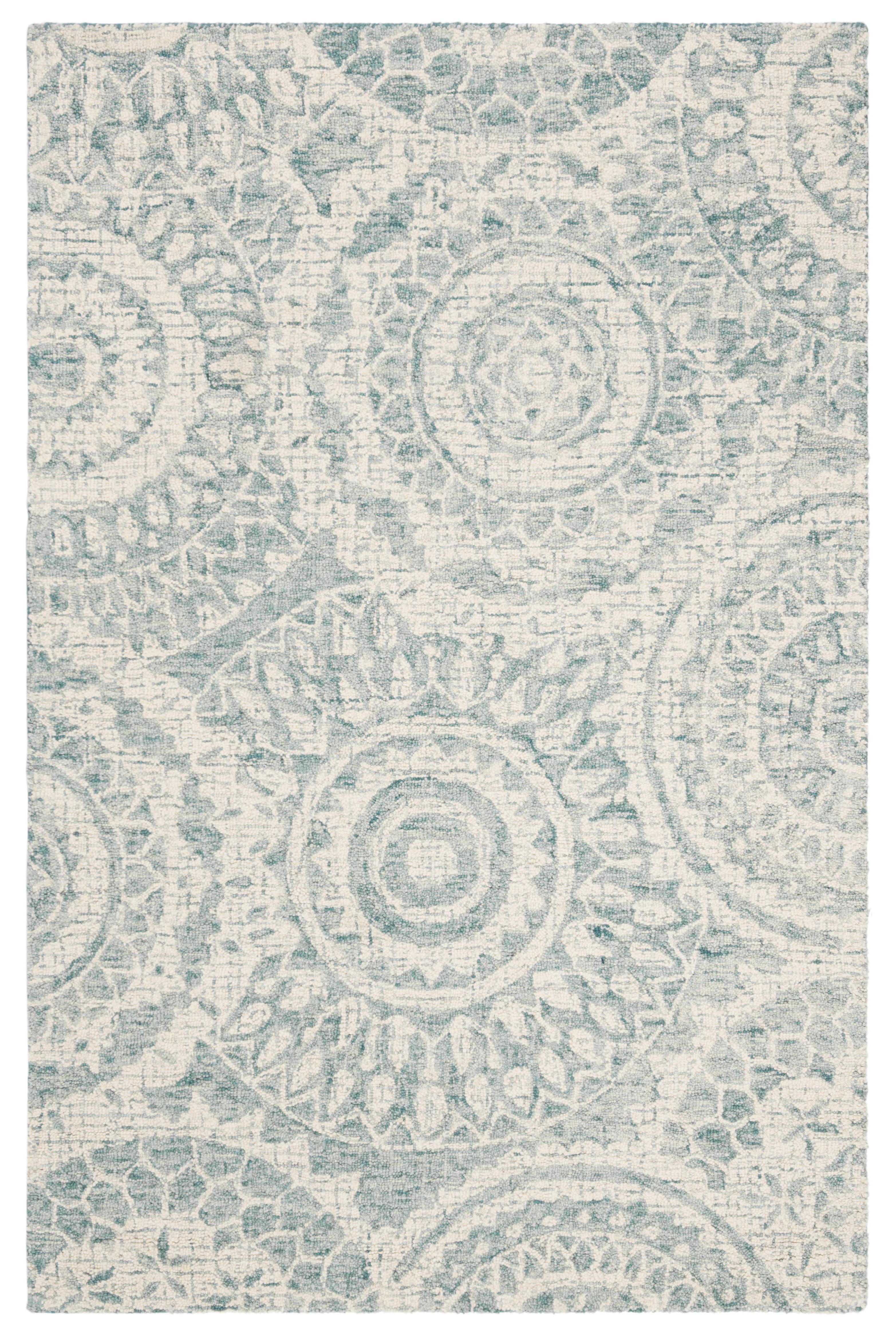 Abstract ABT205 Handmade Indoor Accent Rug - Ivory/Blue - 2'x3' - Safavieh