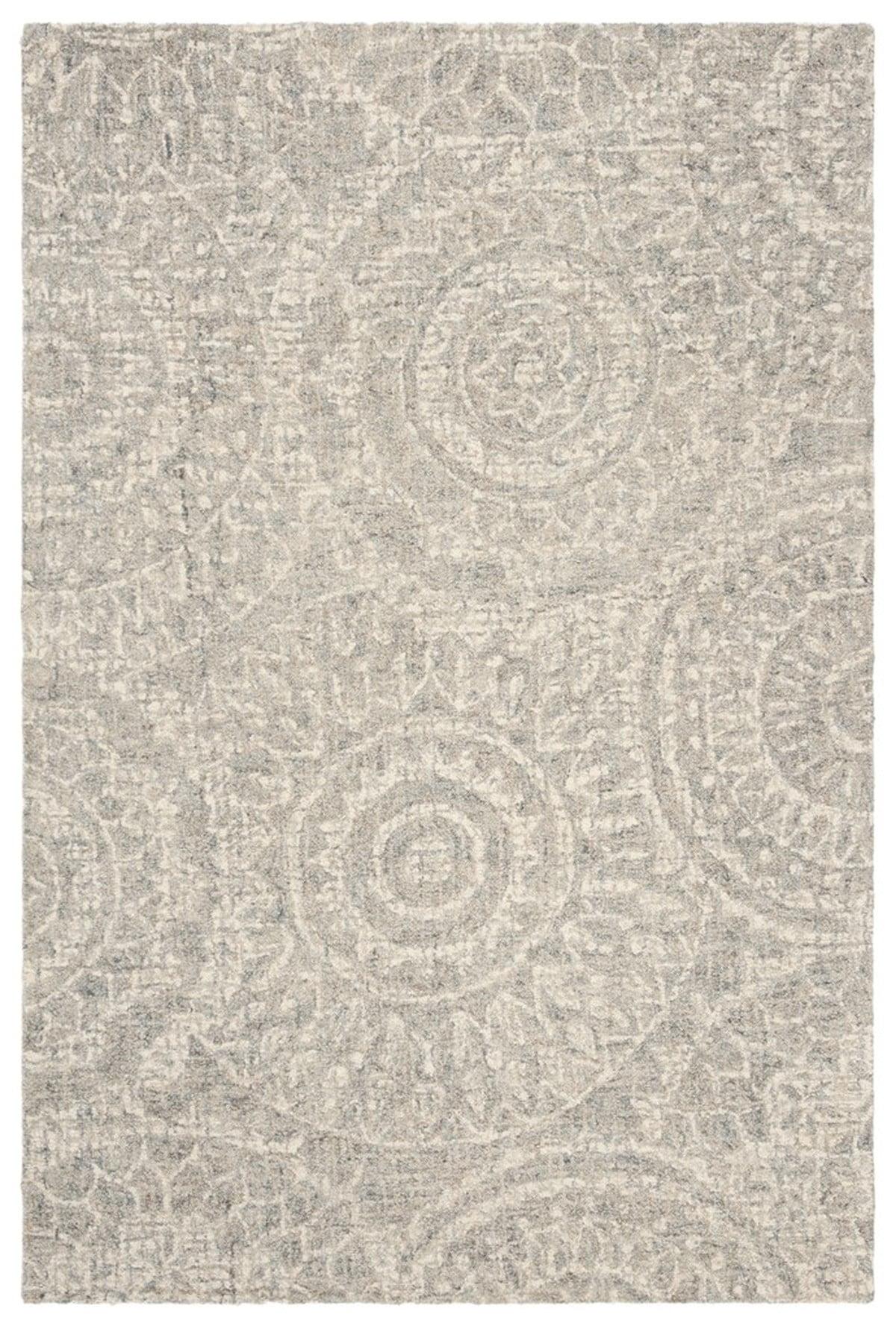 SAFAVIEH Abstract Tobon Geometric Circles Area Rug, Ivory/Grey, 3' x 5'