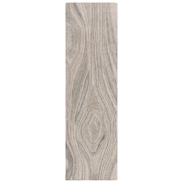 Abstract ABT901 Handmade Indoor Runner - Beige/Grey - 2'-3"x8' - Safavieh