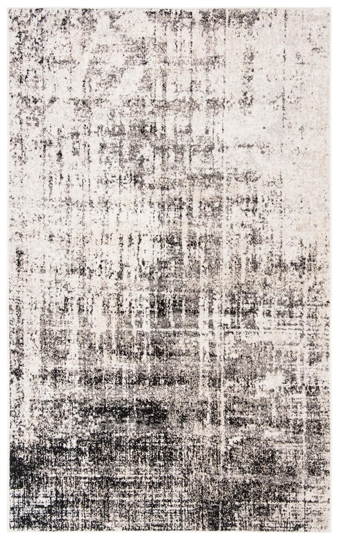 Adirondack ADR207 Machine Made Indoor Area Rug - Silver/Black - 9'x12' - Safavieh
