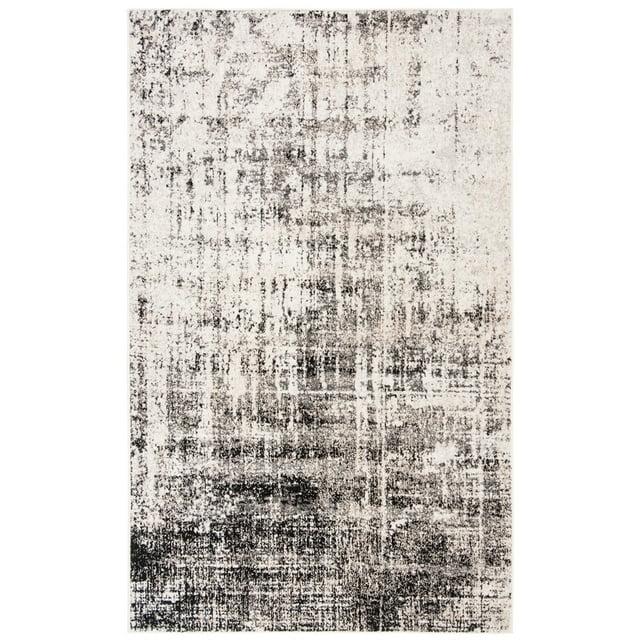 Adirondack ADR207 Machine Made Indoor Area Rug - Silver/Black - 9'x12' - Safavieh