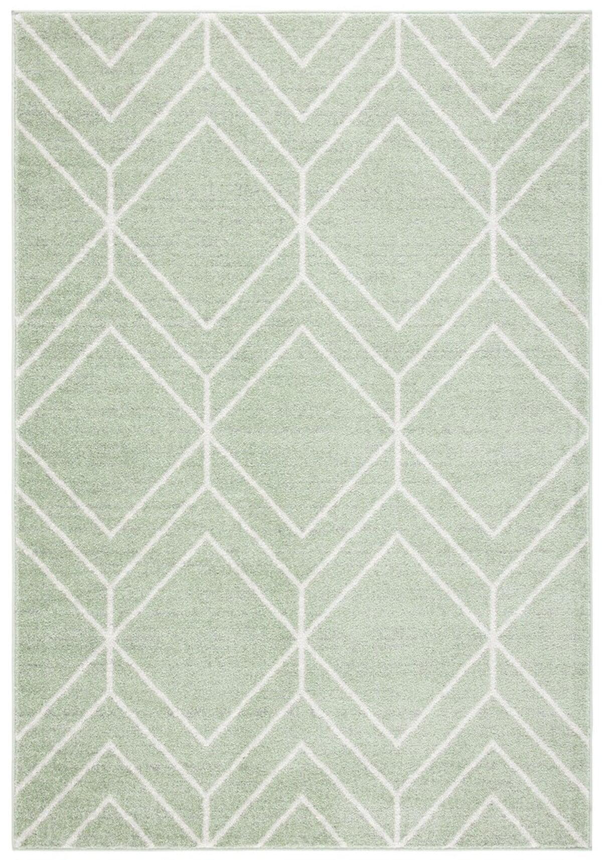 SAFAVIEH Adirondack Caitriona Geometric Area Rug, Sage/Ivory, 5'1" x 7'6"