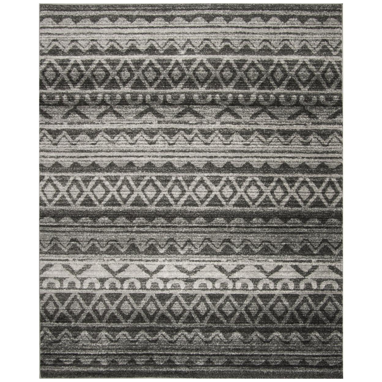 Adirondack ADR119 Machine Made Indoor Area Rug - Ivory/Charcoal - 6'x6' - Safavieh