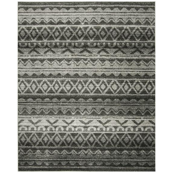 Adirondack ADR119 Machine Made Indoor Area Rug - Ivory/Charcoal - 6'x6' - Safavieh