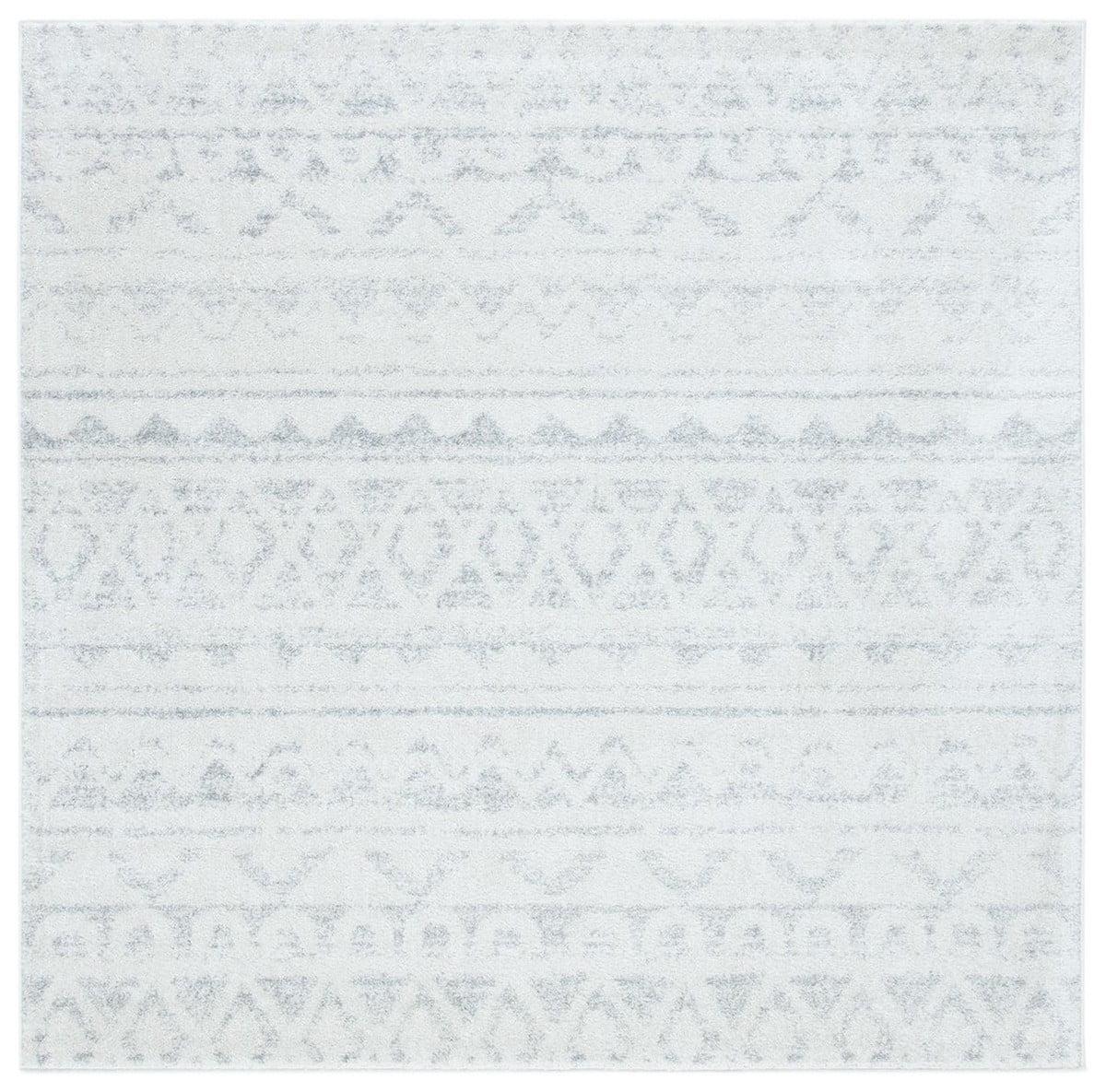 Adirondack ADR119 Machine Made Indoor Area Rug - Ivory/Silver - 6'x6' - Safavieh