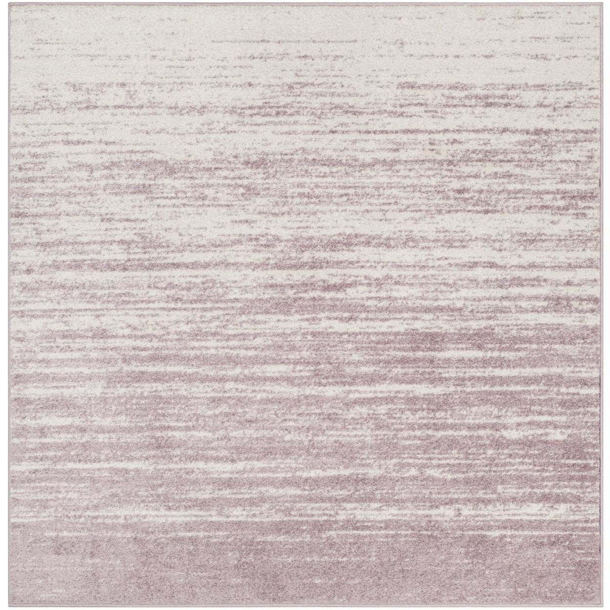 Adirondack ADR113 Machine Made Indoor Area Rug - Cream/Purple - 6'x6' - Safavieh
