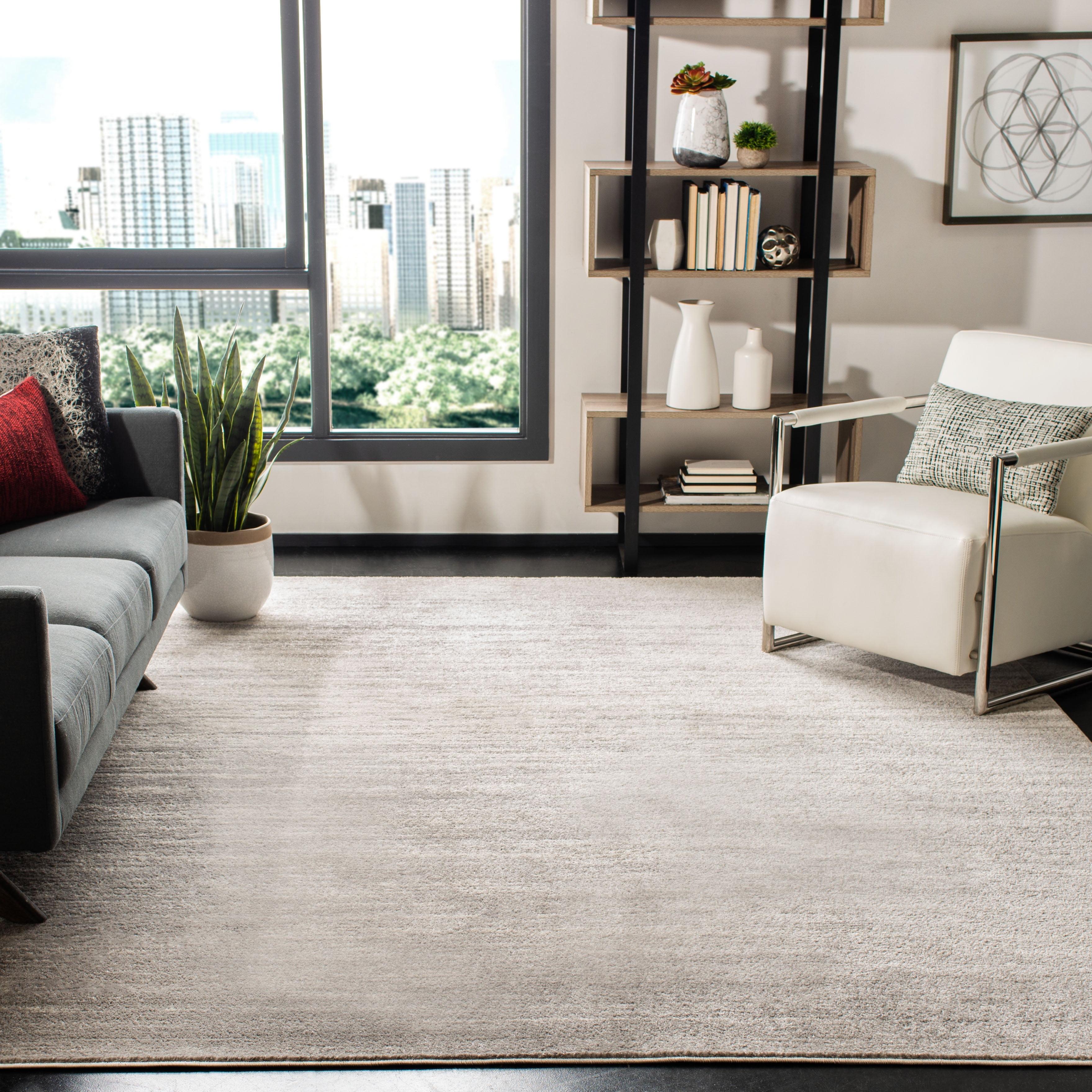 SAFAVIEH Adirondack Esmond Abstract Area Rug, Ivory/Silver, 12' x 12' Square