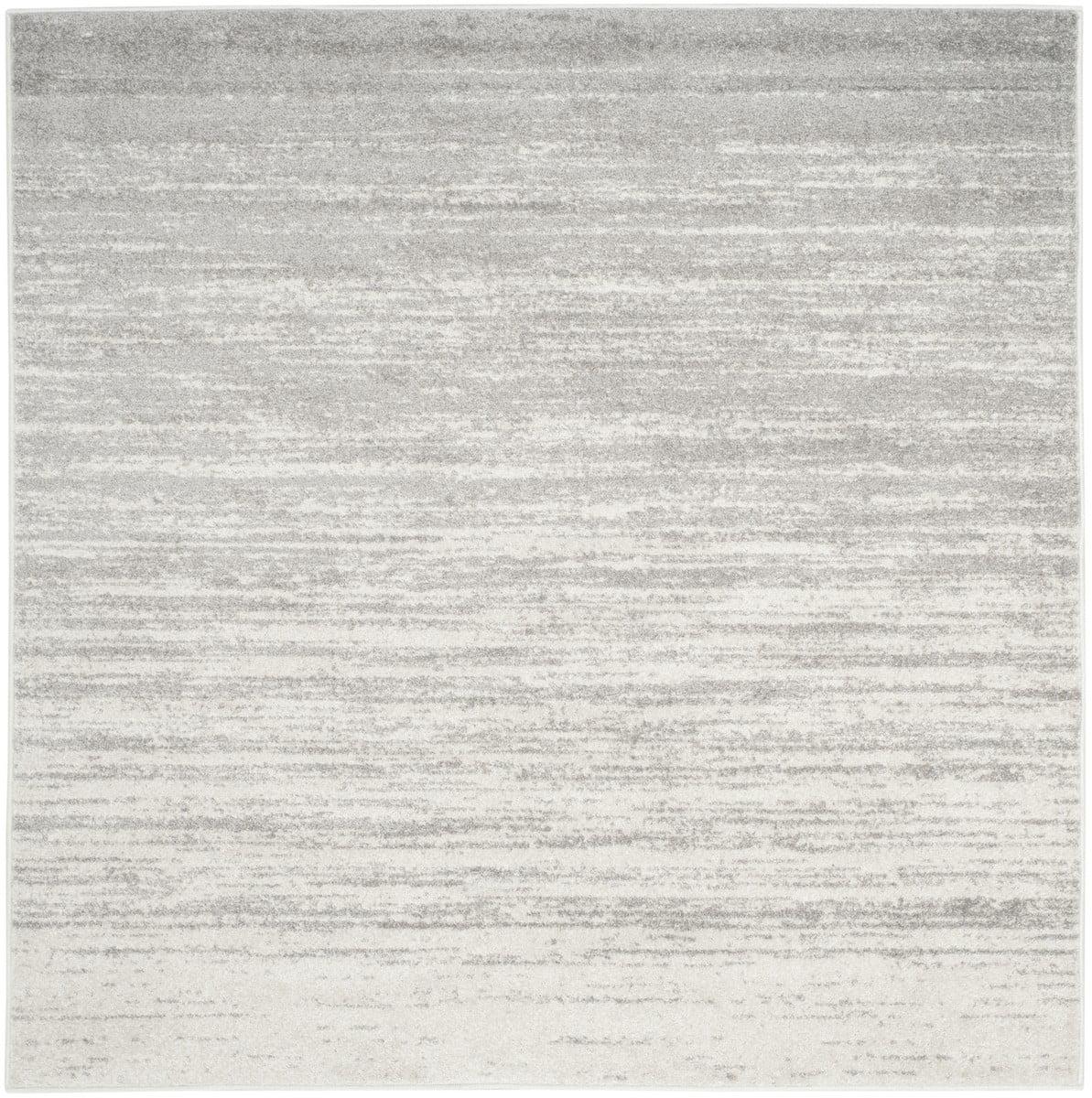 SAFAVIEH Adirondack Esmond Abstract Area Rug, Ivory/Silver, 3' x 3' Square