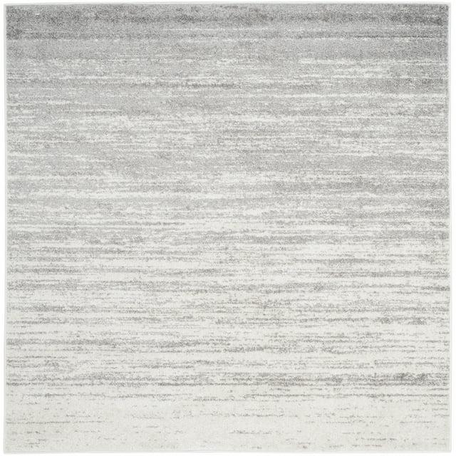 Adirondack ADR113 Machine Made Indoor Area Rug - Ivory/Silver - 6'x6' - Safavieh