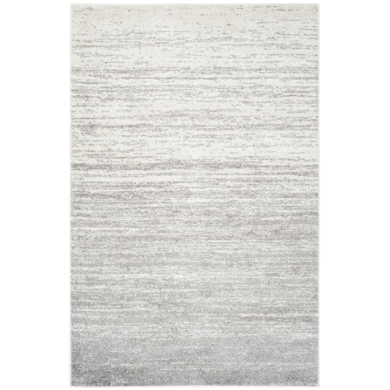 Chic Adirondack Ivory & Silver Synthetic 6' x 9' Area Rug