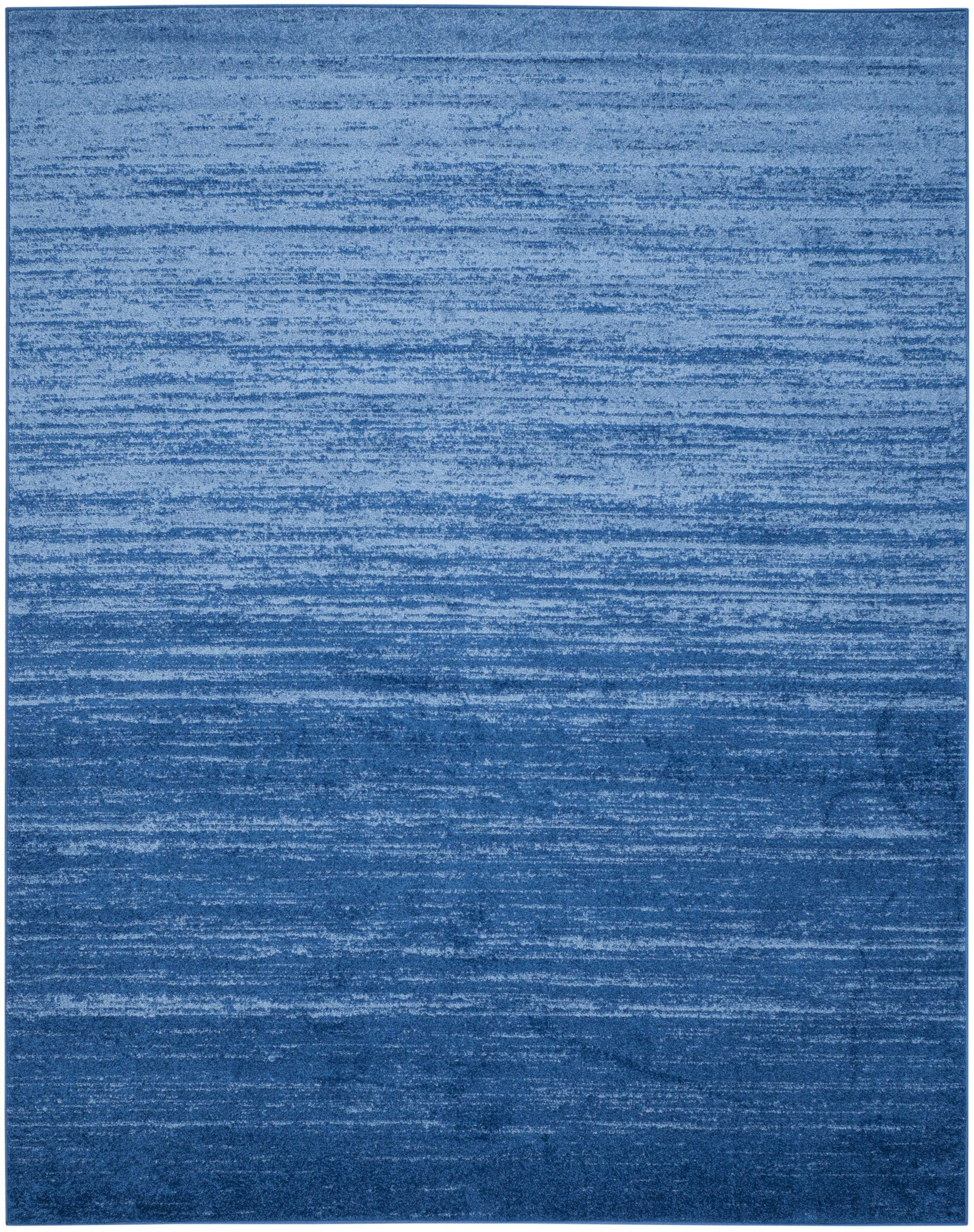 SAFAVIEH Adirondack Esmond Striped Area Rug, Light Blue/Dark Blue, 11' x 15'