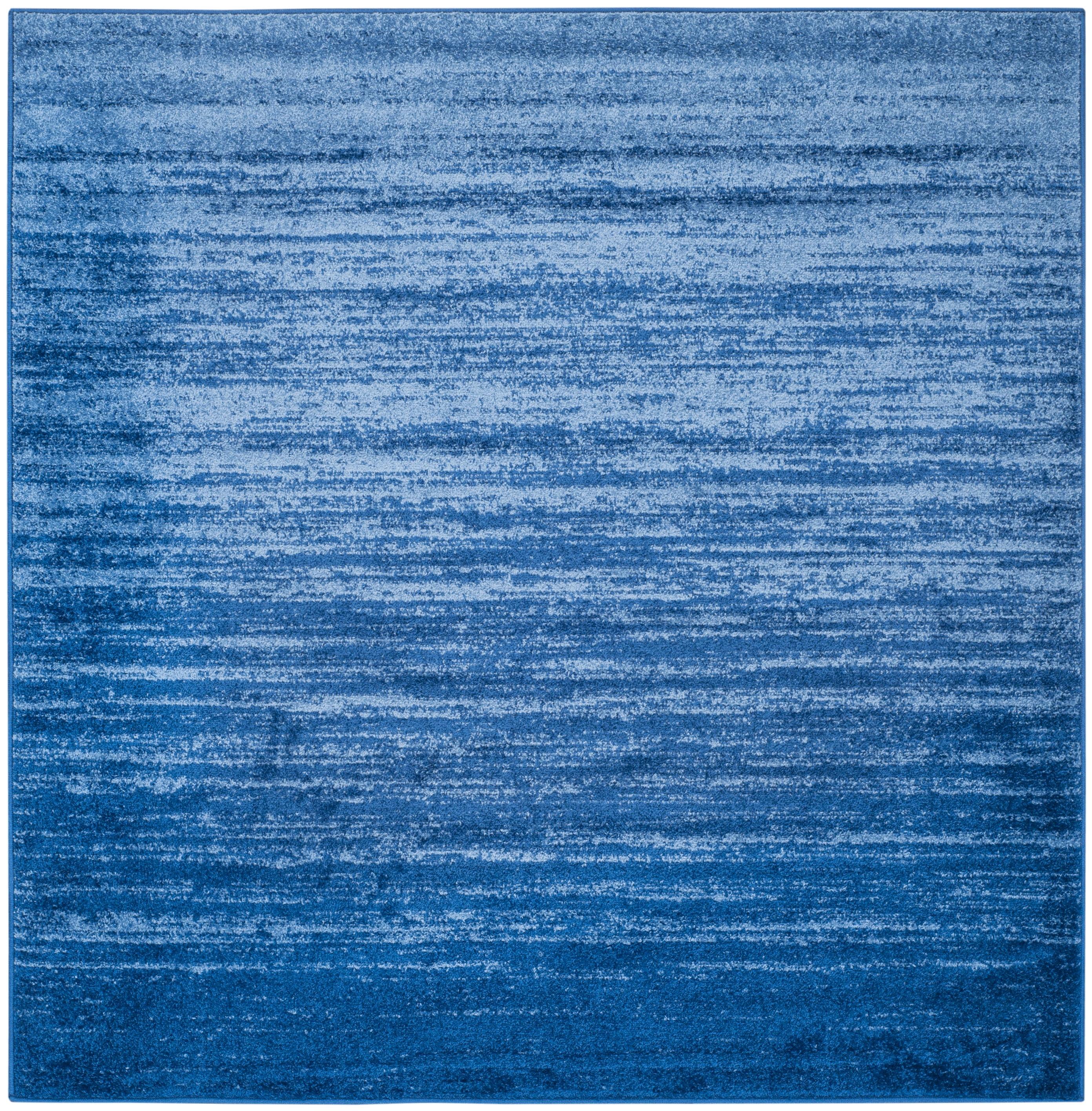 SAFAVIEH Adirondack Esmond Abstract Area Rug, Light Blue/Dark Blue, 12' x 12' Square