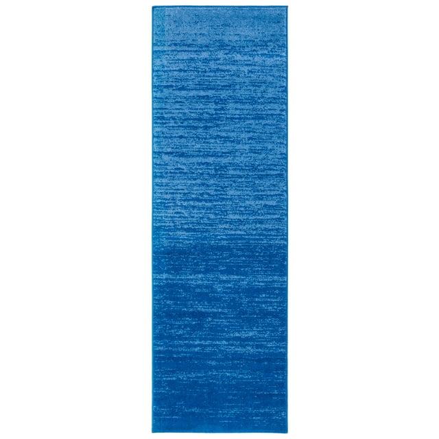 Adirondack ADR113 Machine Made Indoor Runner - Light Blue/Dark Blue - 2'-6"x12' - Safavieh