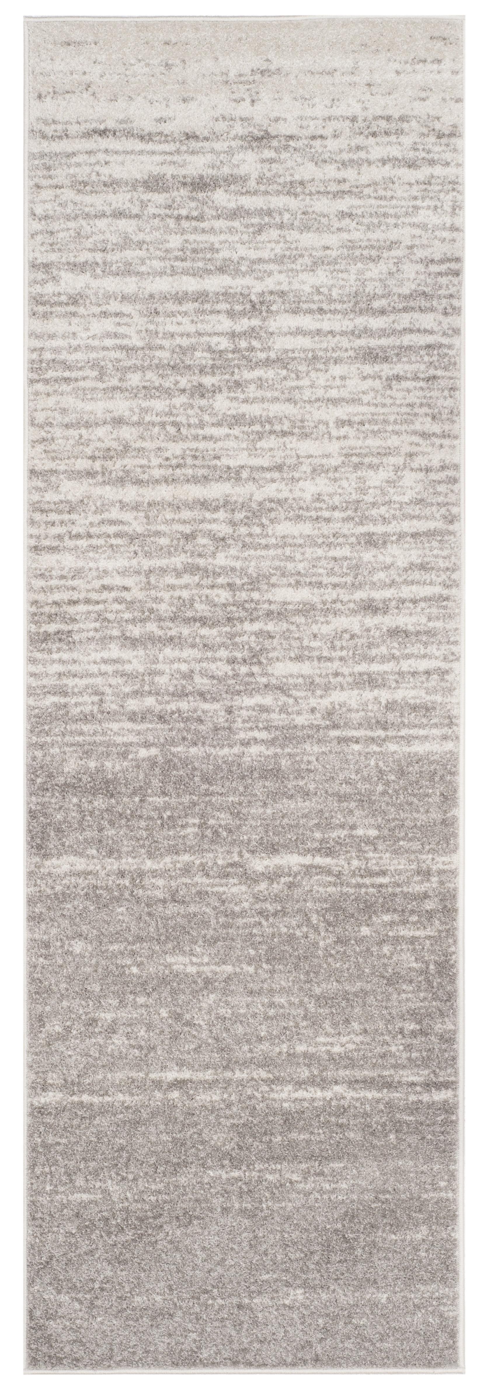 SAFAVIEH Adirondack Esmond Striped Runner Rug, Light Grey/Grey, 2'6" x 6'