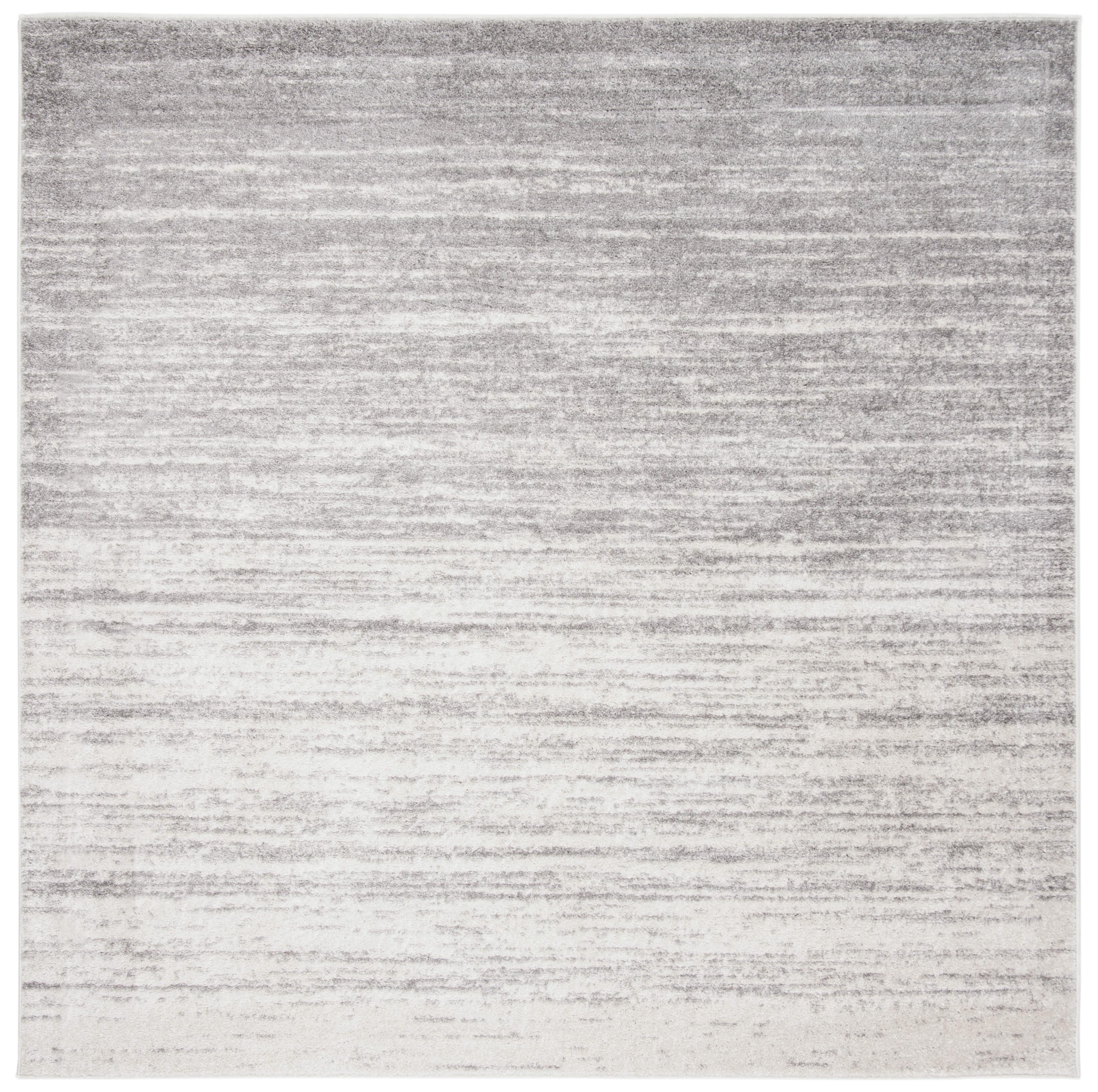 SAFAVIEH Adirondack Esmond Striped Area Rug, Ivory/Silver, 11' x 11' Square