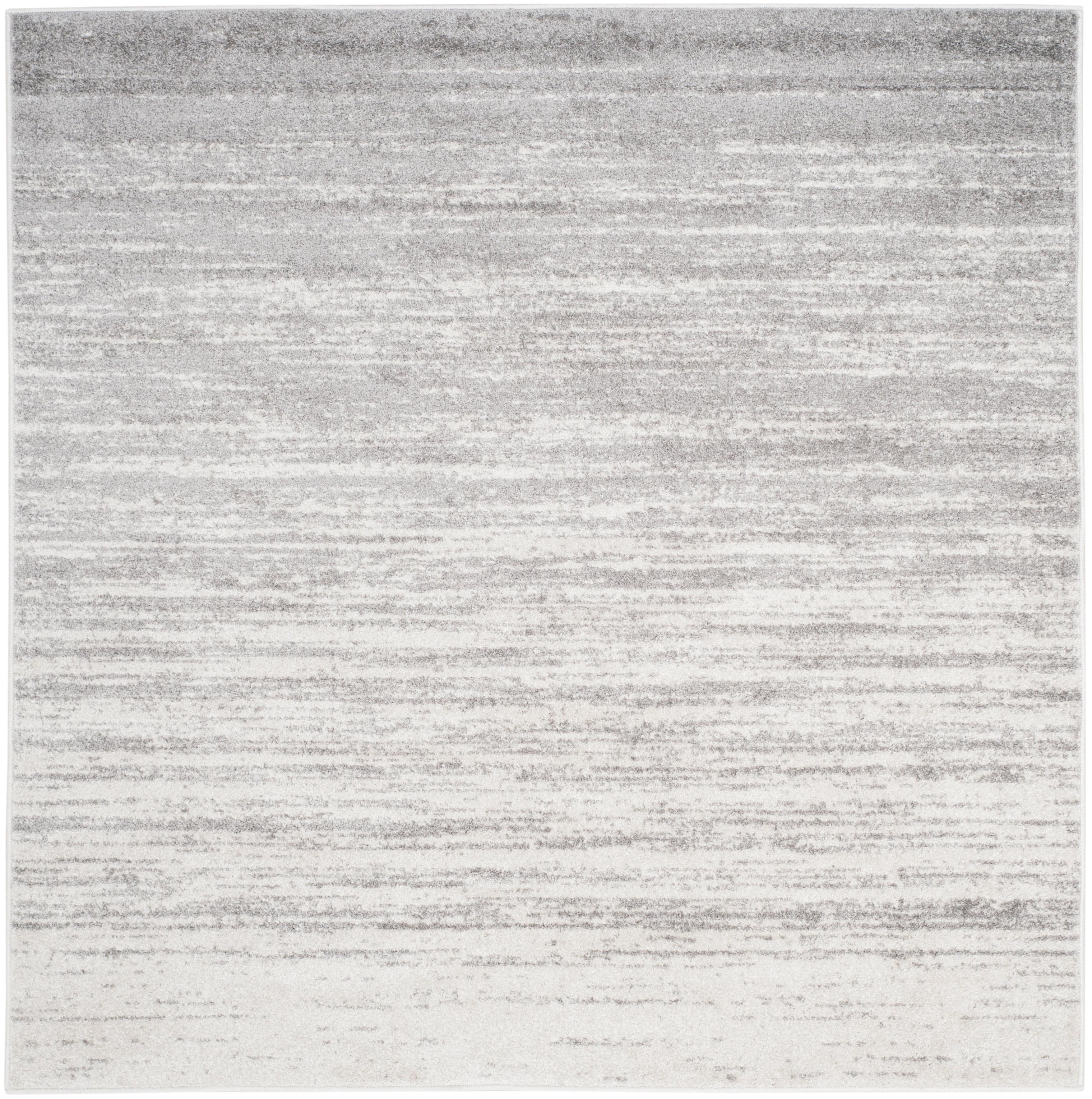 Adirondack ADR113 Machine Made Indoor Area Rug - Ivory/Silver - 5'x5' - Safavieh