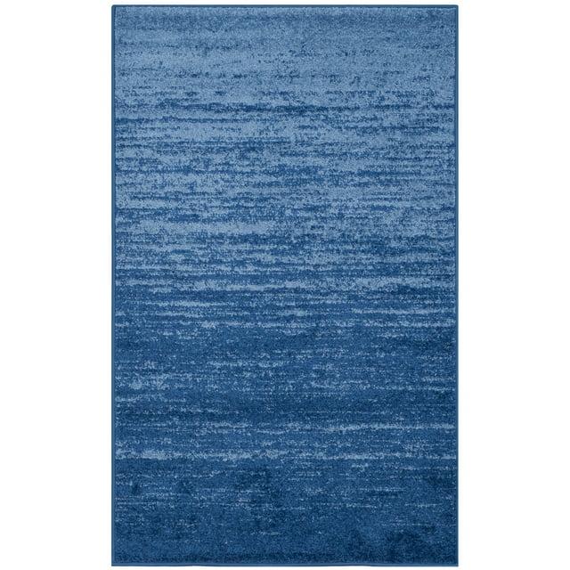 Adirondack ADR113 Machine Made Indoor Area Rug - Light Blue/Dark Blue - 4'x6' - Safavieh