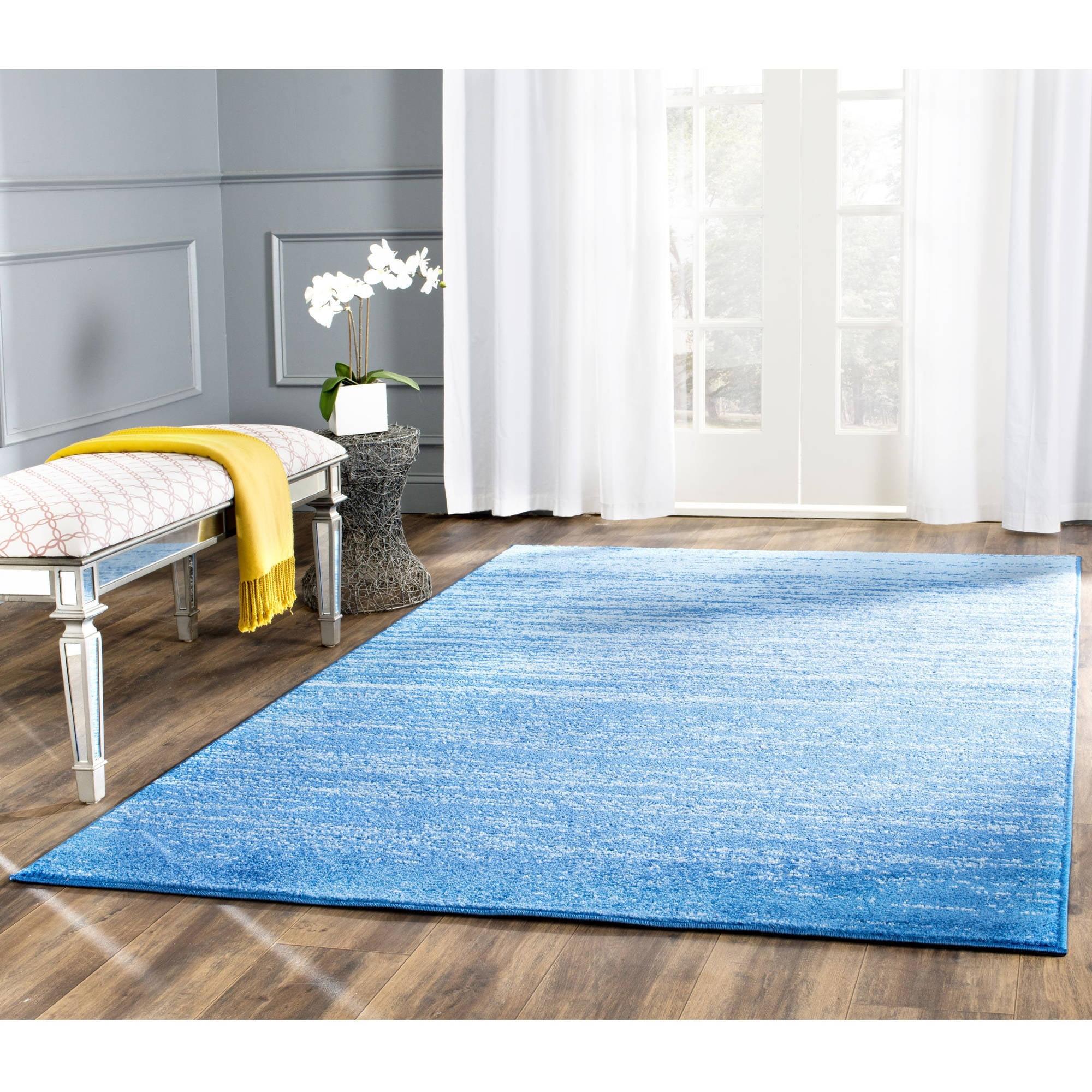 Adirondack ADR113 Machine Made Indoor Area Rug - Light Blue/Dark Blue - 5'-1"x7'-6" - Safavieh