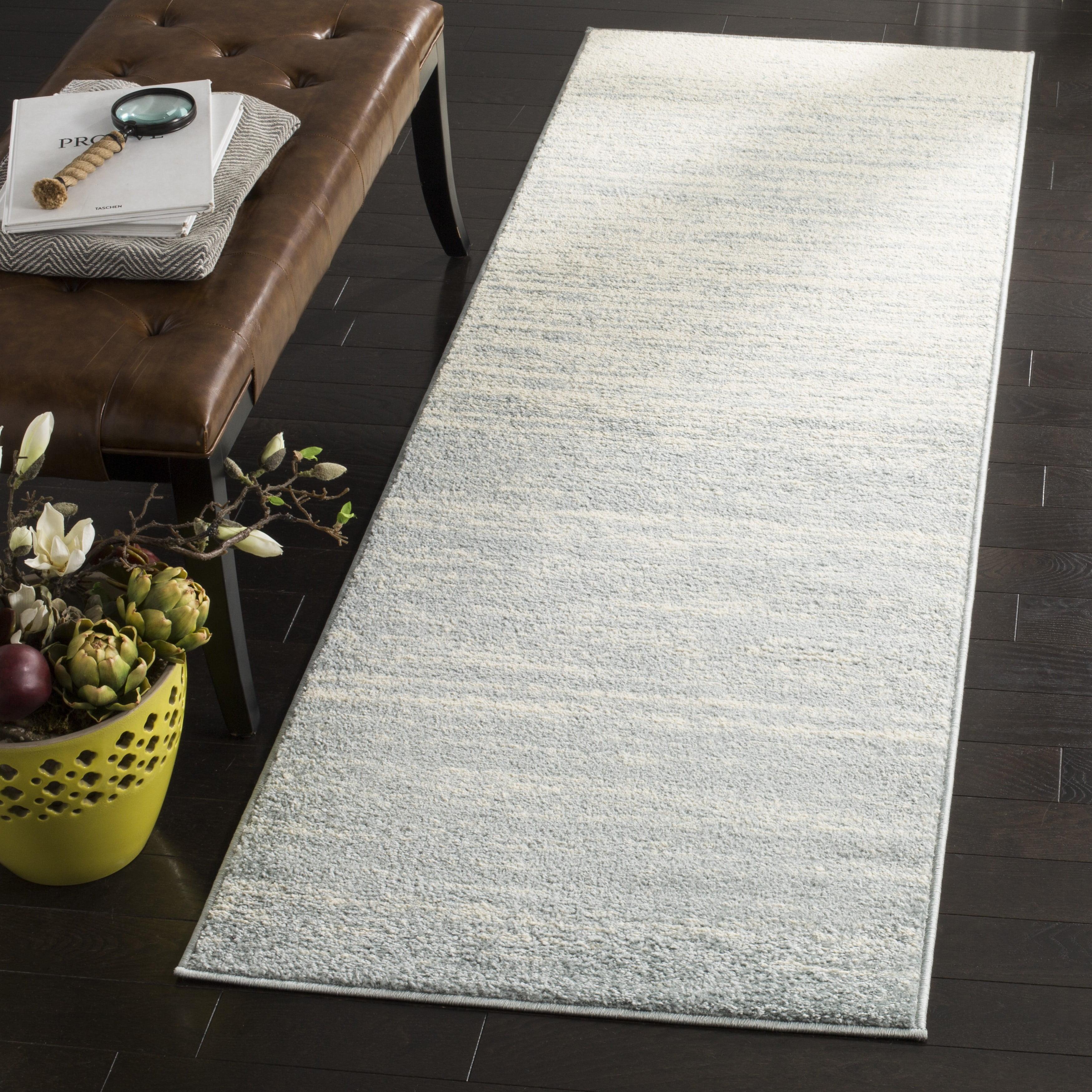 Adirondack ADR113 Machine Made Indoor Runner - Slate/Cream - 2'-6"x8' - Safavieh