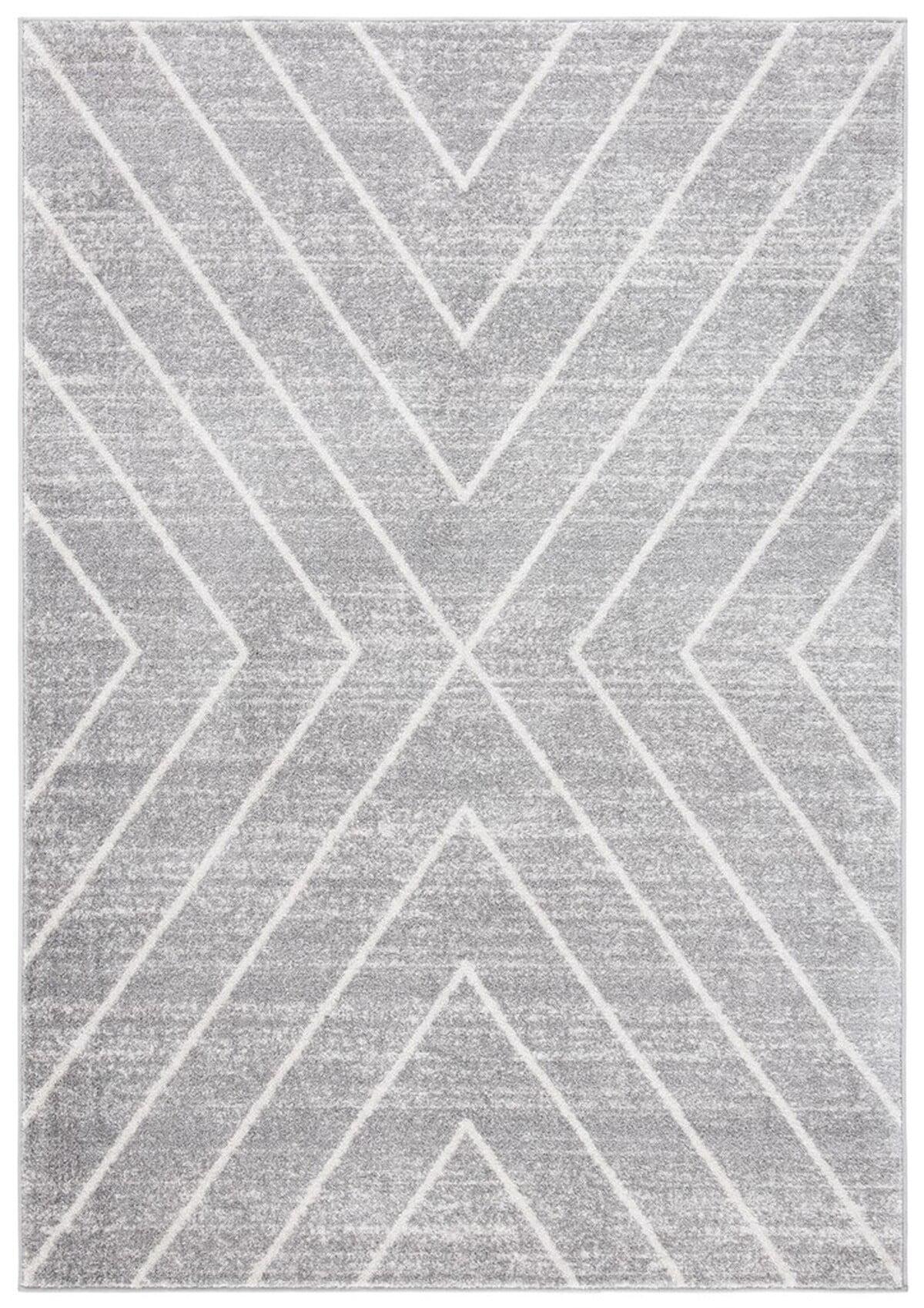 SAFAVIEH Adirondack Evonne Geometric Area Rug, Grey/Ivory, 6' x 6' Square