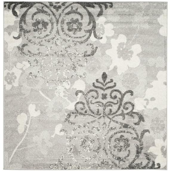 Adirondack ADR114 Machine Made Indoor Area Rug - Silver/Ivory - 10'x10' - Safavieh