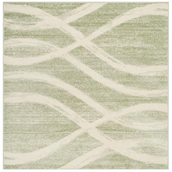 Adirondack ADR125 Machine Made Indoor Area Rug - Sage/Cream - 4'x4' - Safavieh