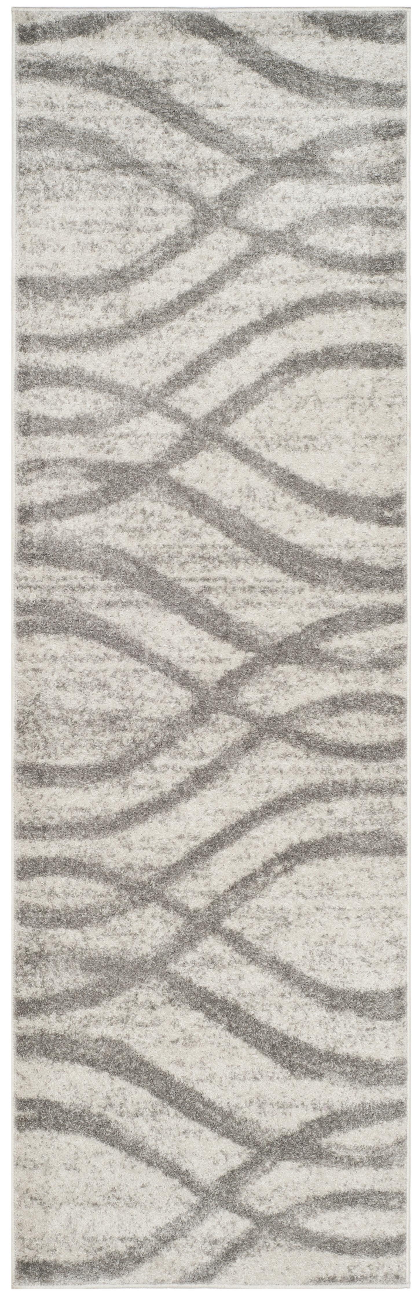 Adirondack ADR125 Machine Made Indoor Runner - Cream/Grey - 2'-6"x6' - Safavieh