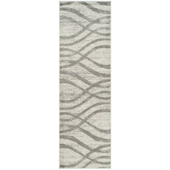 Adirondack ADR125 Machine Made Indoor Runner - Cream/Grey - 2'-6"x6' - Safavieh